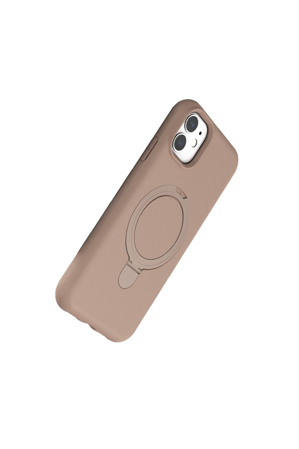 Apple iPhone 11 Uyumlu Regal Magsafe Standlı Kapak - Çöl Titanyum
