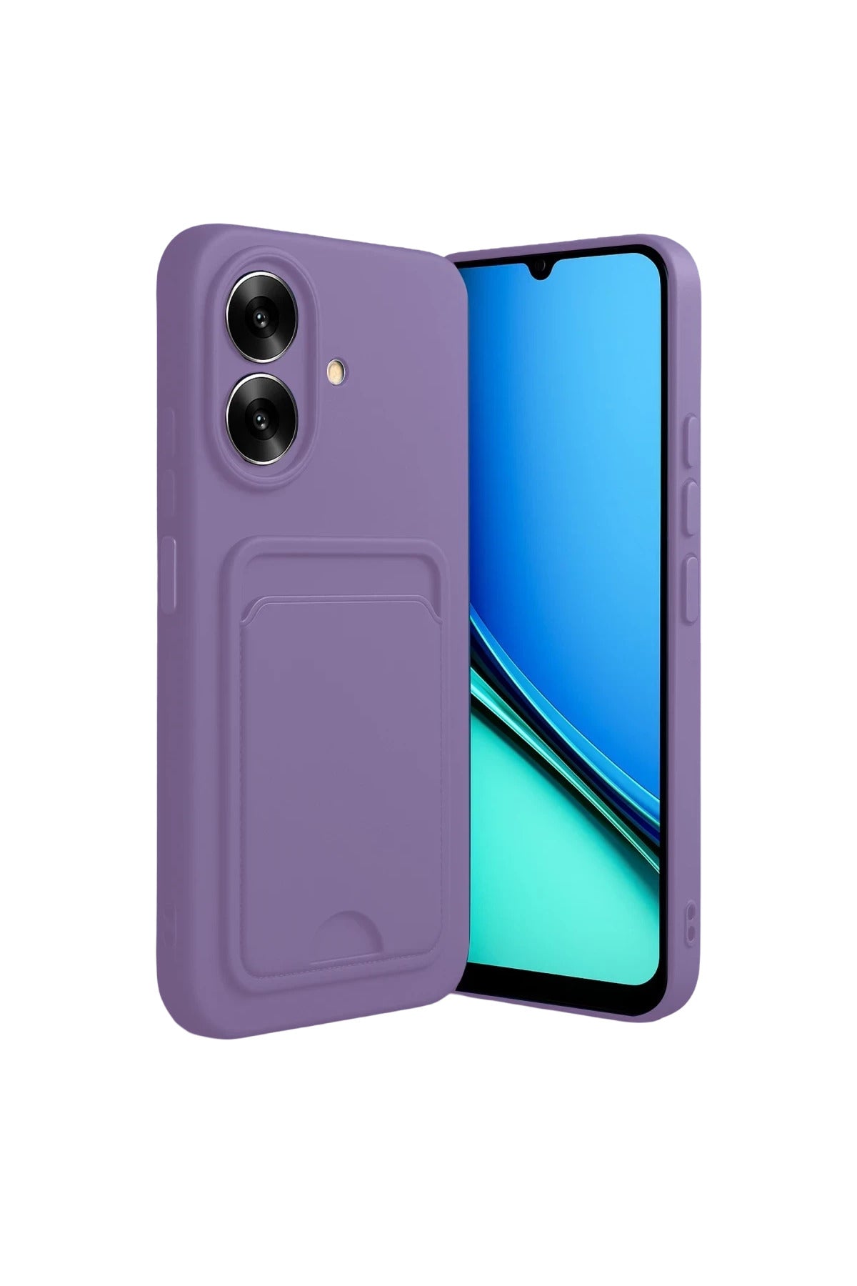 Realme Note 60 Uyumlu Kelvin Kartvizitli Silikon - Lila