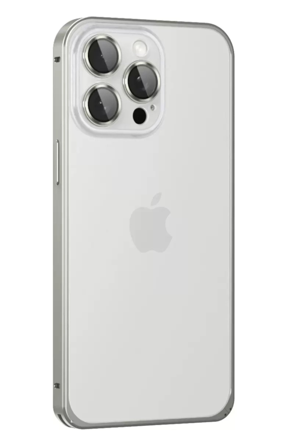 Joko Apple iPhone 15 Pro Uyumlu Metal Bumper Mat Kapak - Gri