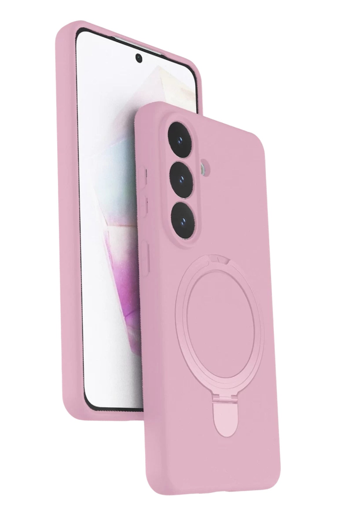 Samsung Galaxy S26 Plus Uyumlu Regal Magsafe Standlı Kapak - Açık Pembe