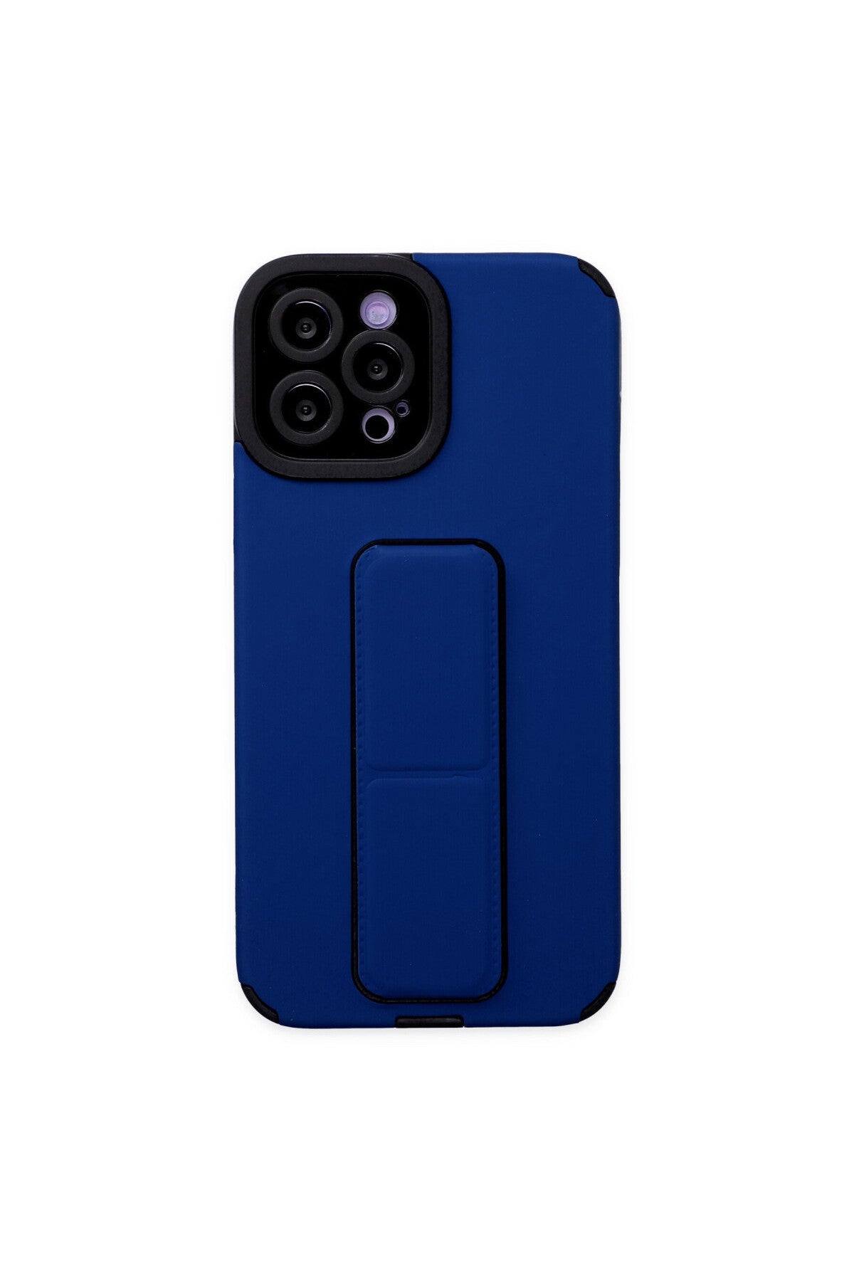 Apple iPhone 12 Pro Max Uyumlu Kılıf Mega Standlı Silikon - Mavi