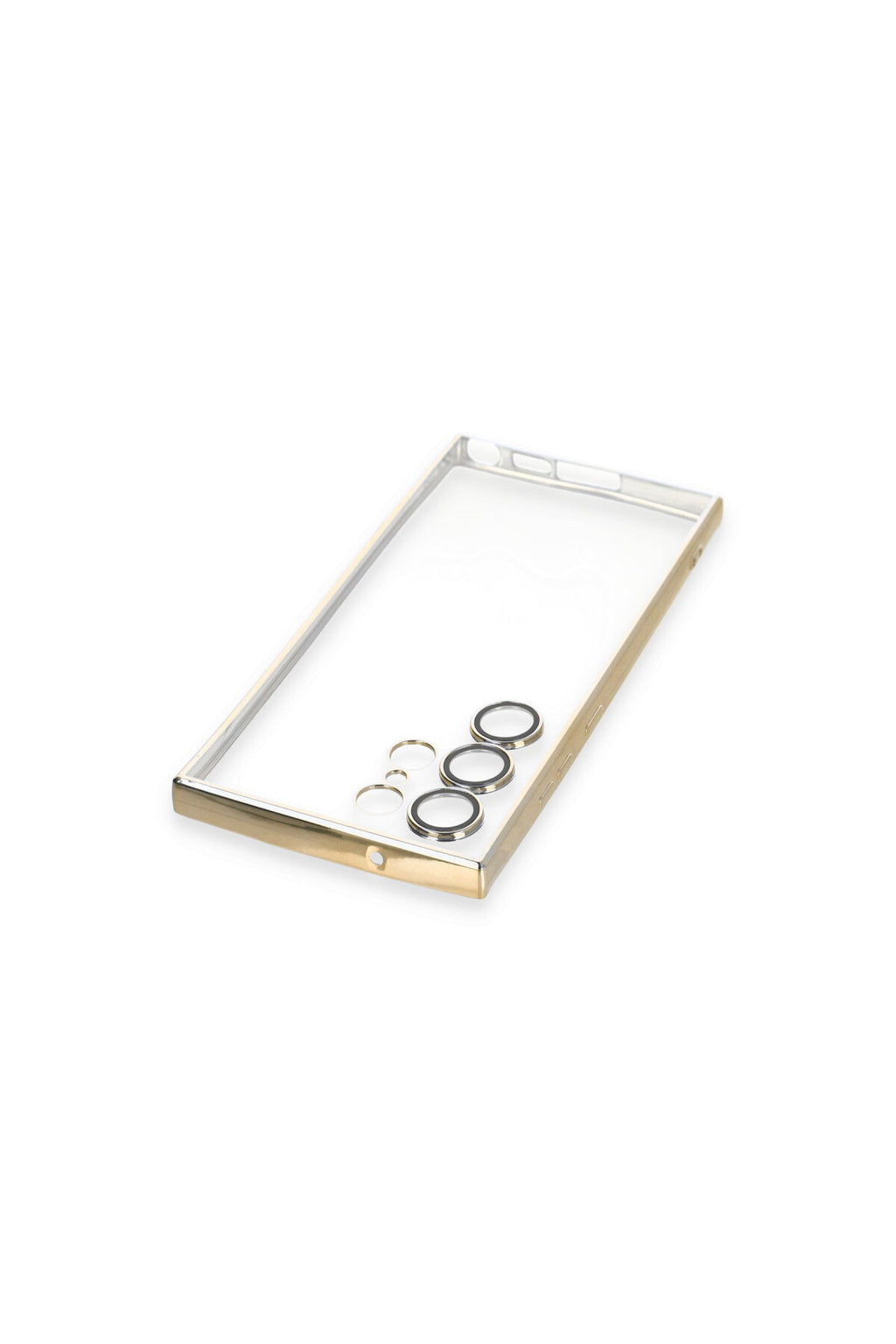 Samsung Galaxy S23 Ultra Uyumlu Kılıf Lensli Silikon - Gold