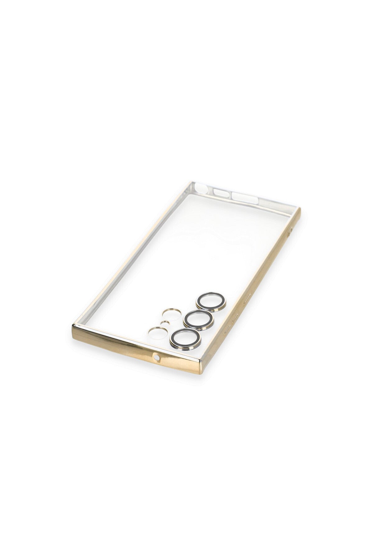 Samsung Galaxy S23 Ultra Uyumlu Kılıf Lensli Silikon - Gold