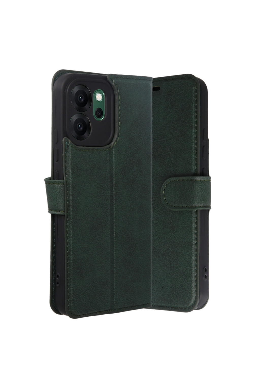 Oppo Reno 14F Uyumlu Trend S Plus Kapaklı Kılıf - Yeşil