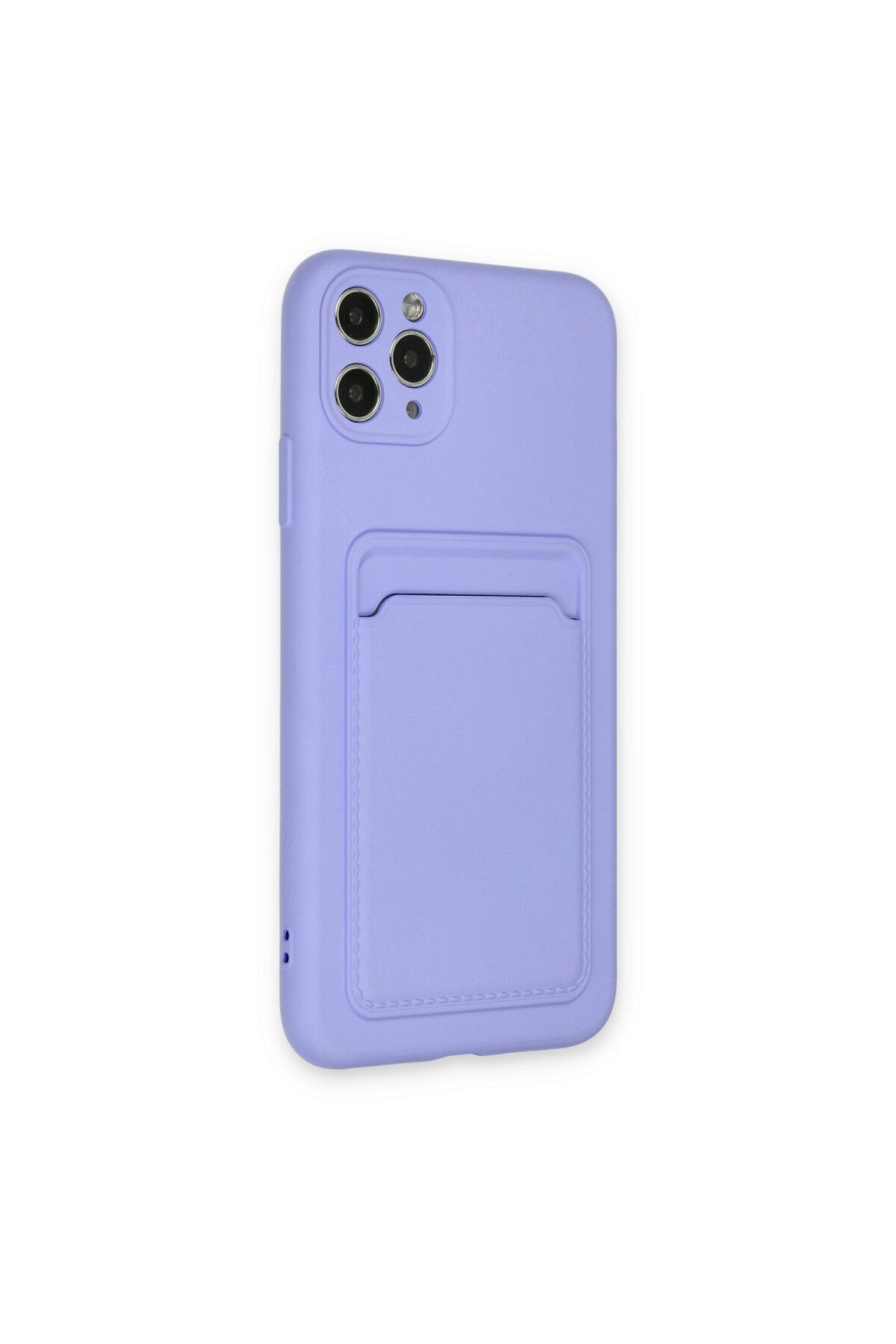 Apple iPhone 11 Pro Max Uyumlu Kılıf Kelvin Kartvizitli Silikon - Lila