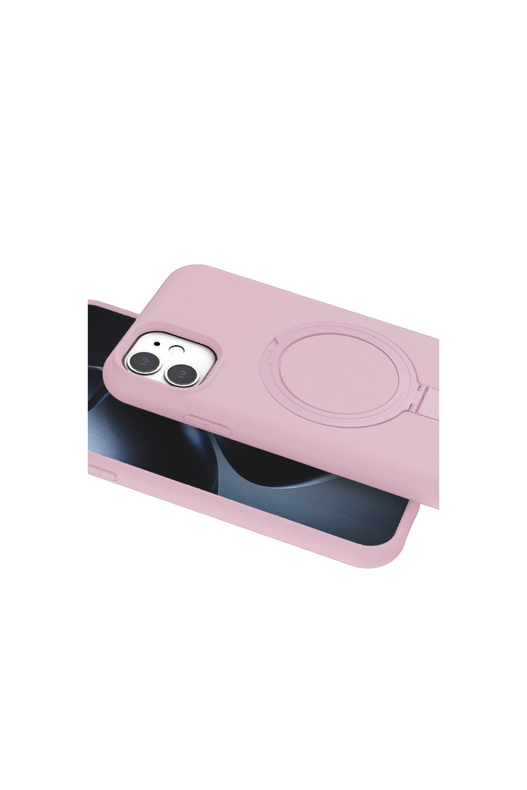 Apple iPhone 11 Uyumlu Regal Magsafe Standlı Kapak - Açık Pembe