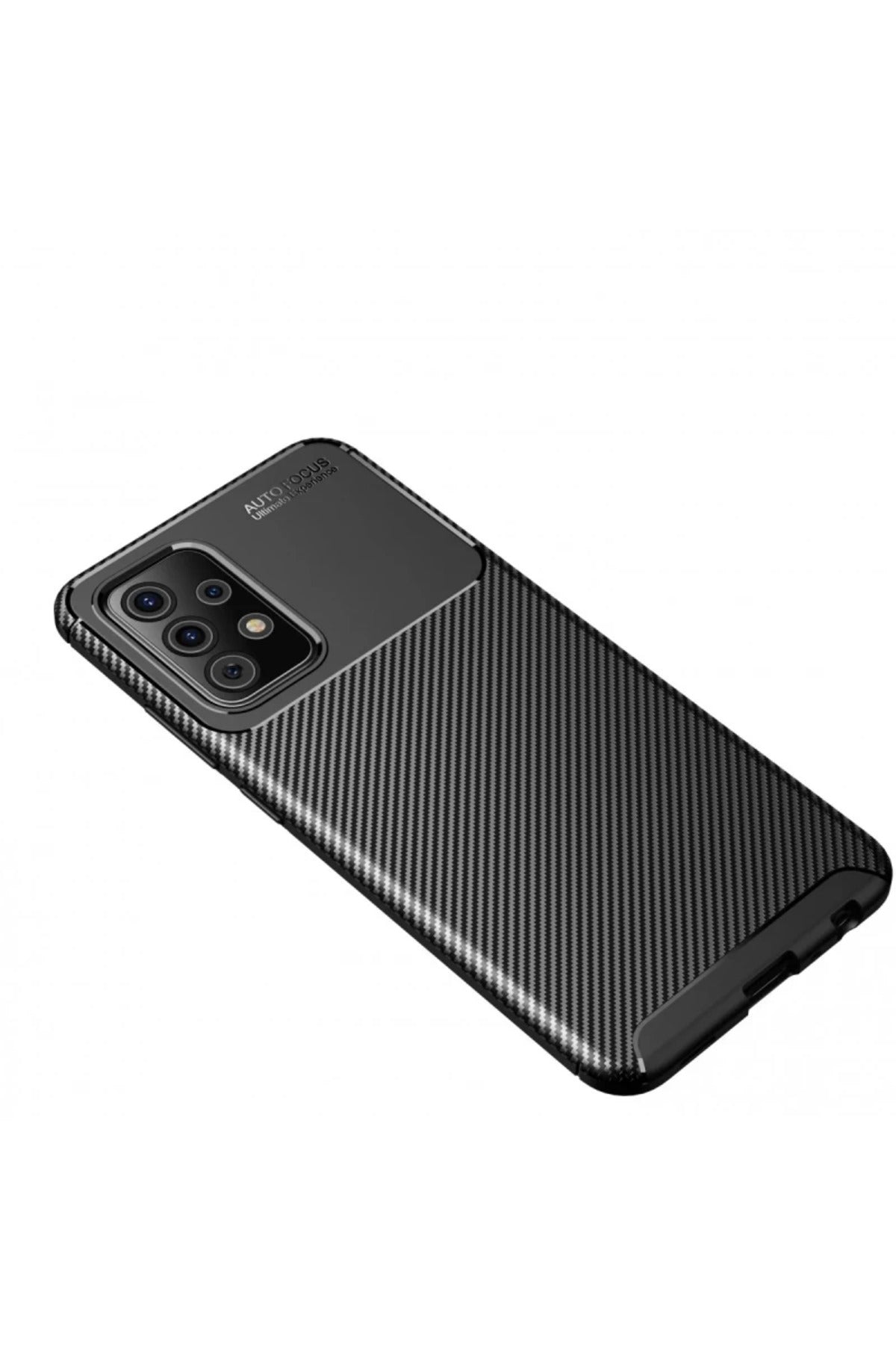 Samsung Galaxy A72 Uyumlu Kılıf Auto Focus Karbon Kapak - Siyah