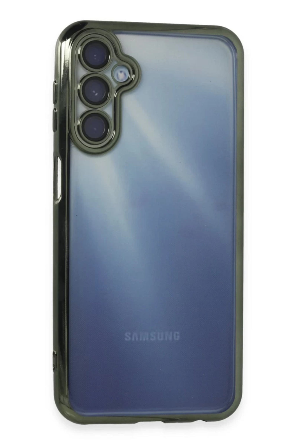Samsung Galaxy A15 4G Uyumlu Kılıf Lensli Silikon - Yeşil