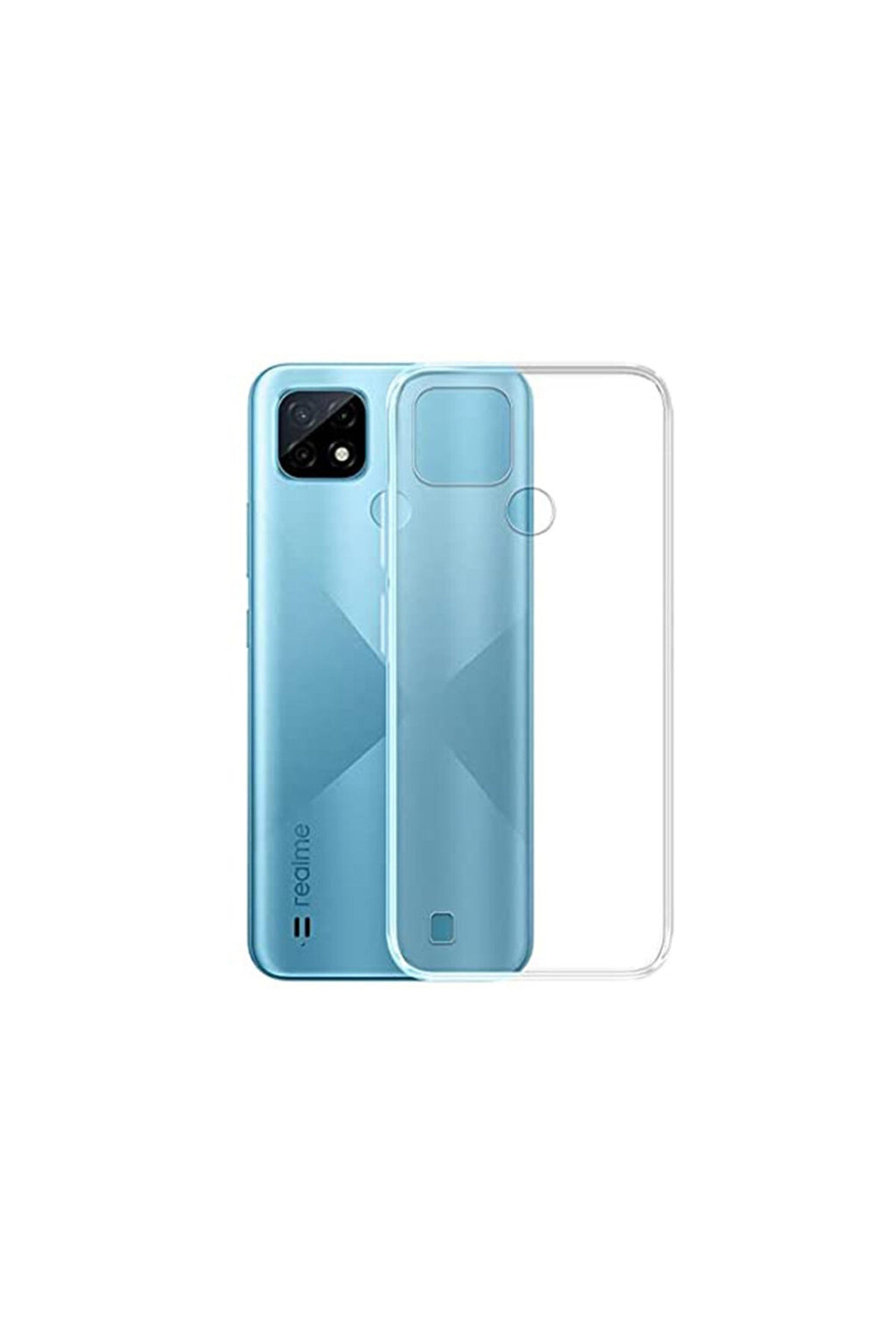 Realme C21 Uyumlu Kılıf Lüx Şeffaf Silikon