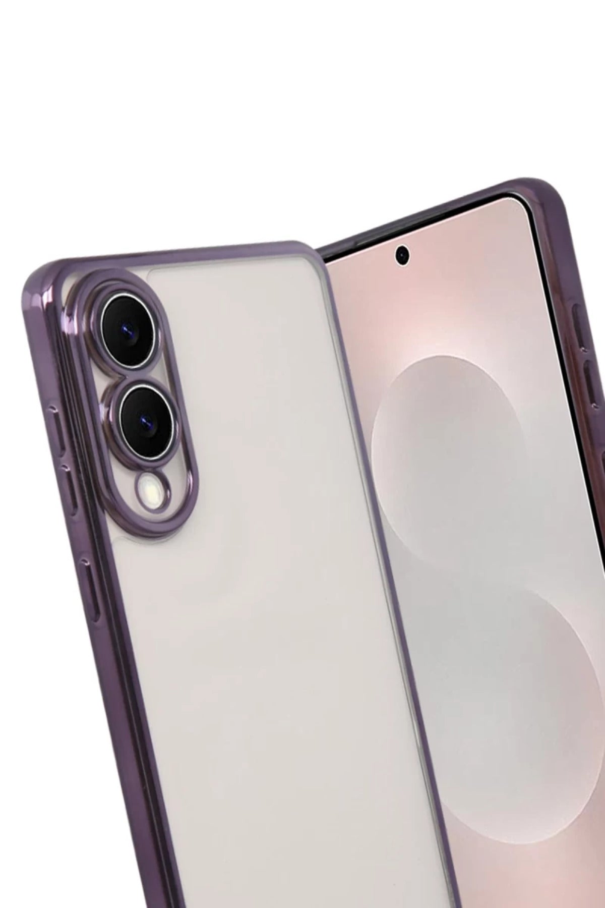Samsung Galaxy S25 Uyumlu Edge Lensli Silikon - Mor