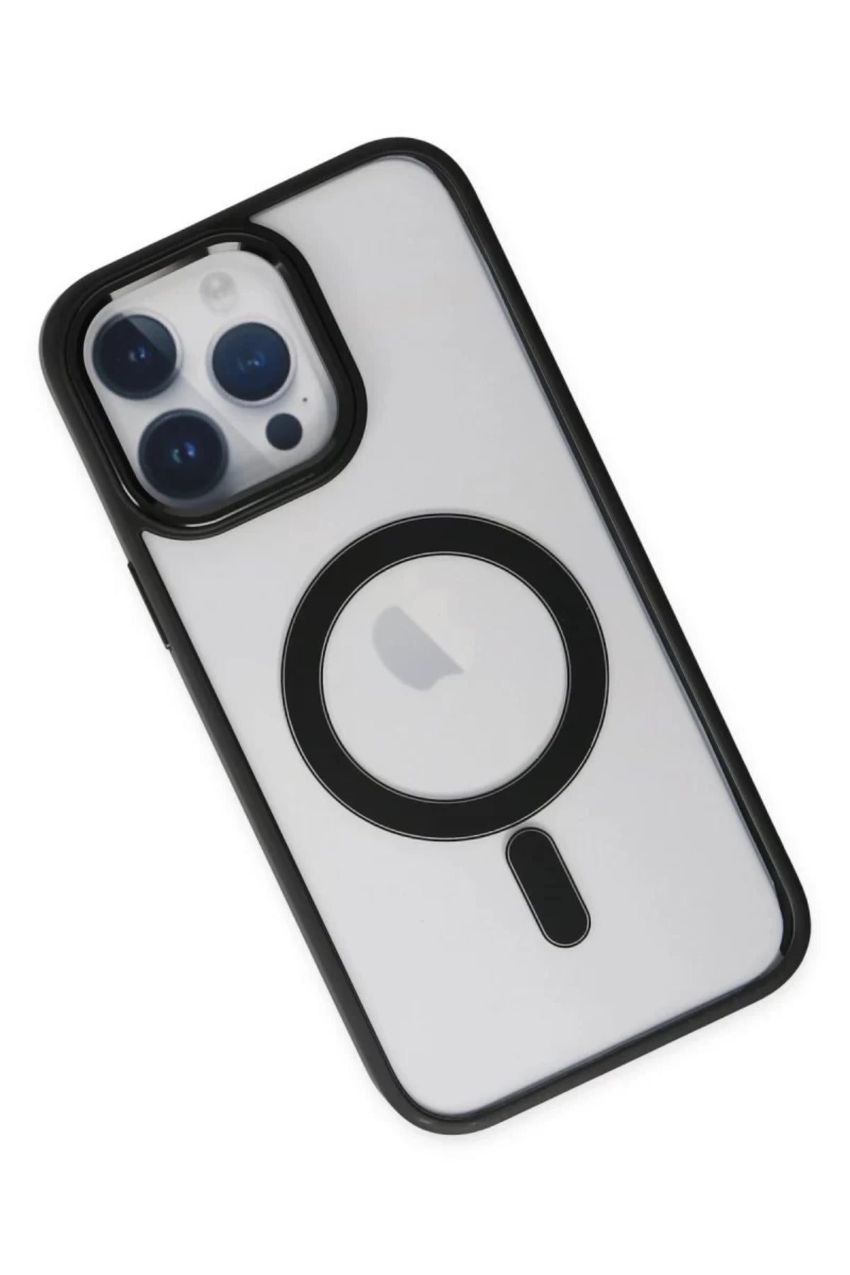 Apple iPhone 14 Pro Uyumlu Kılıf Room Magneticsafe Silikon - Siyah