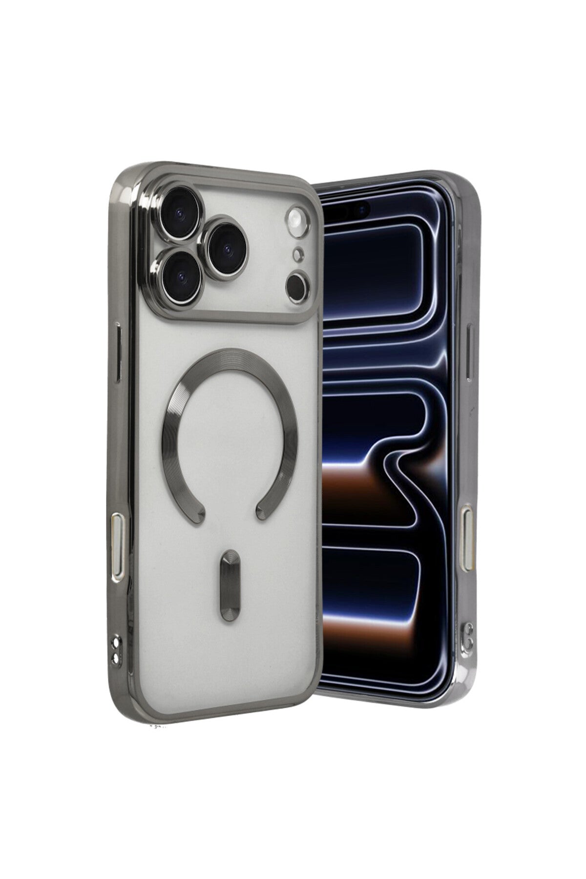 Apple iPhone 17 Pro Max Uyumlu Kross Magneticsafe Kapak - Titan Gri