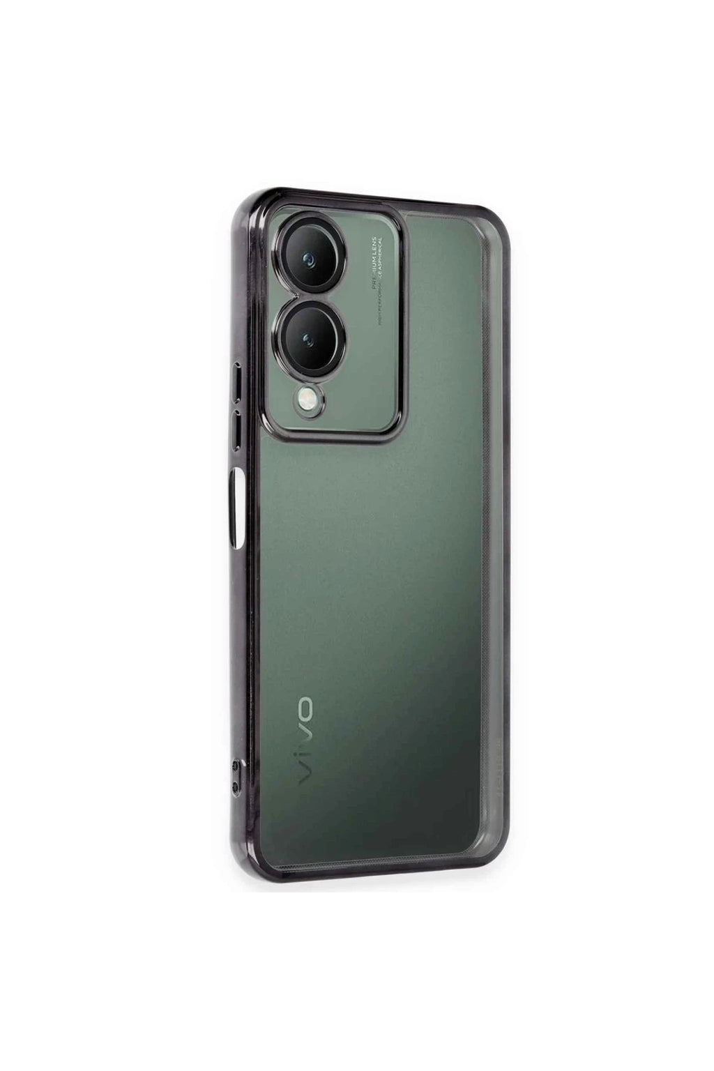 Vivo Y17S Uyumlu Kılıf Lensli Silikon - Siyah