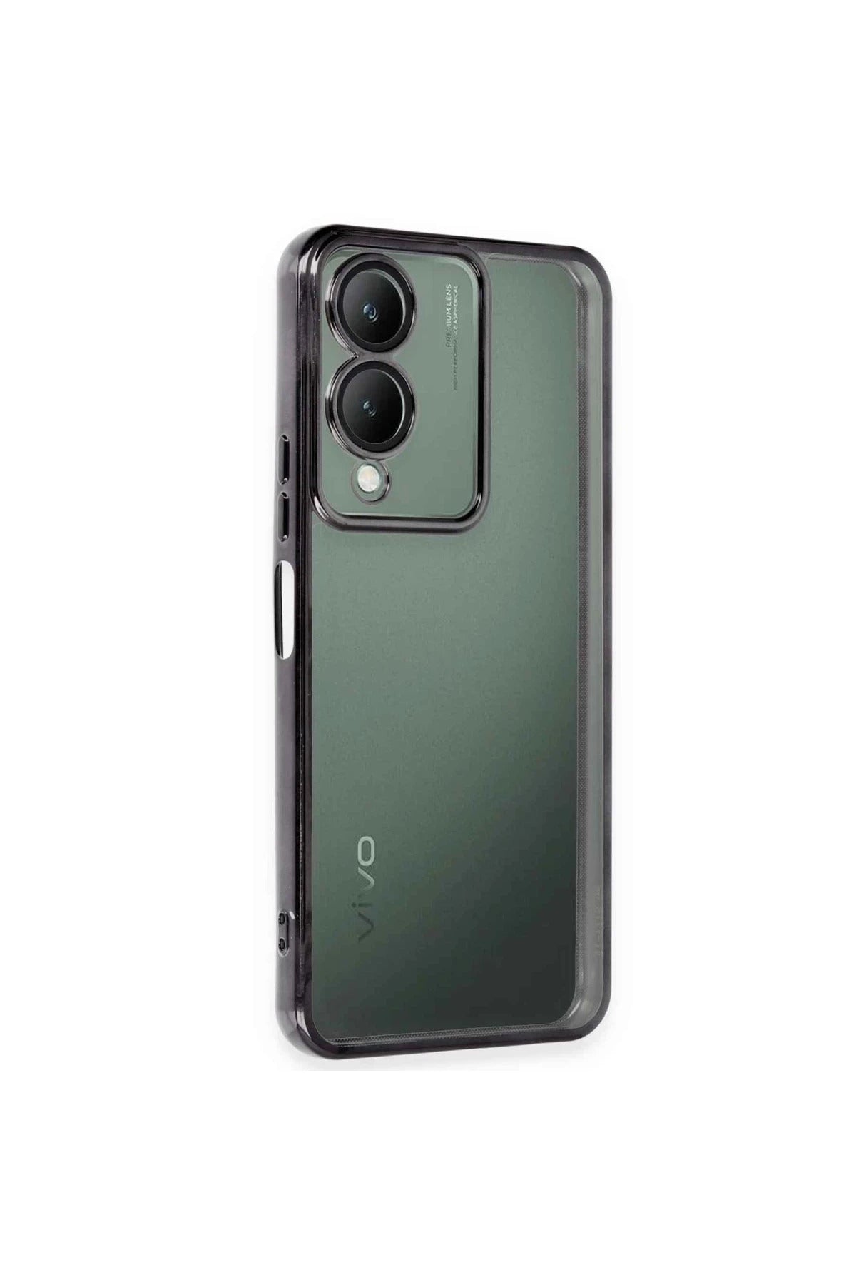Vivo Y17S Uyumlu Kılıf Lensli Silikon - Siyah
