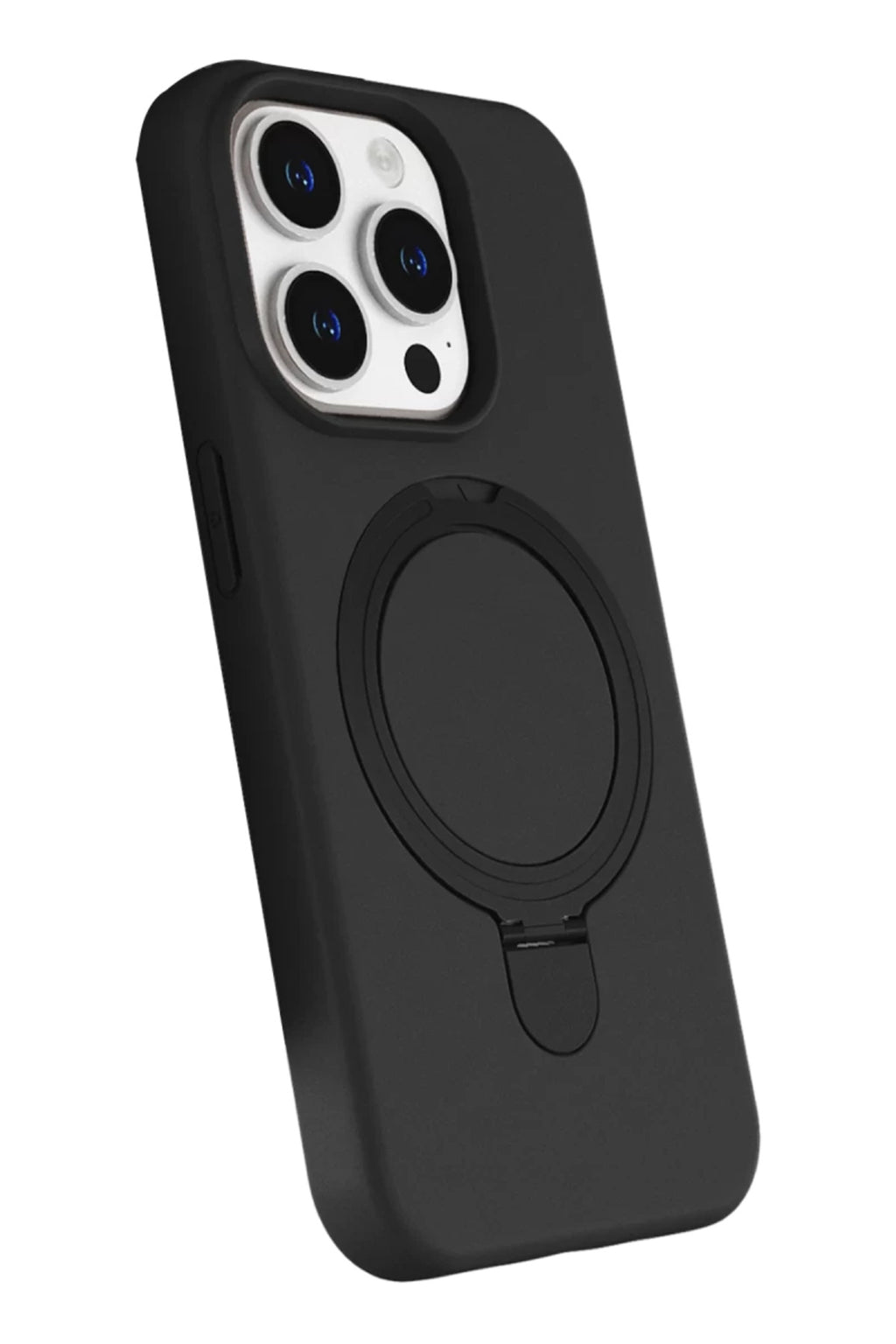 Apple iPhone 15 Pro Max Uyumlu Regal Magsafe Standlı Kapak - Siyah