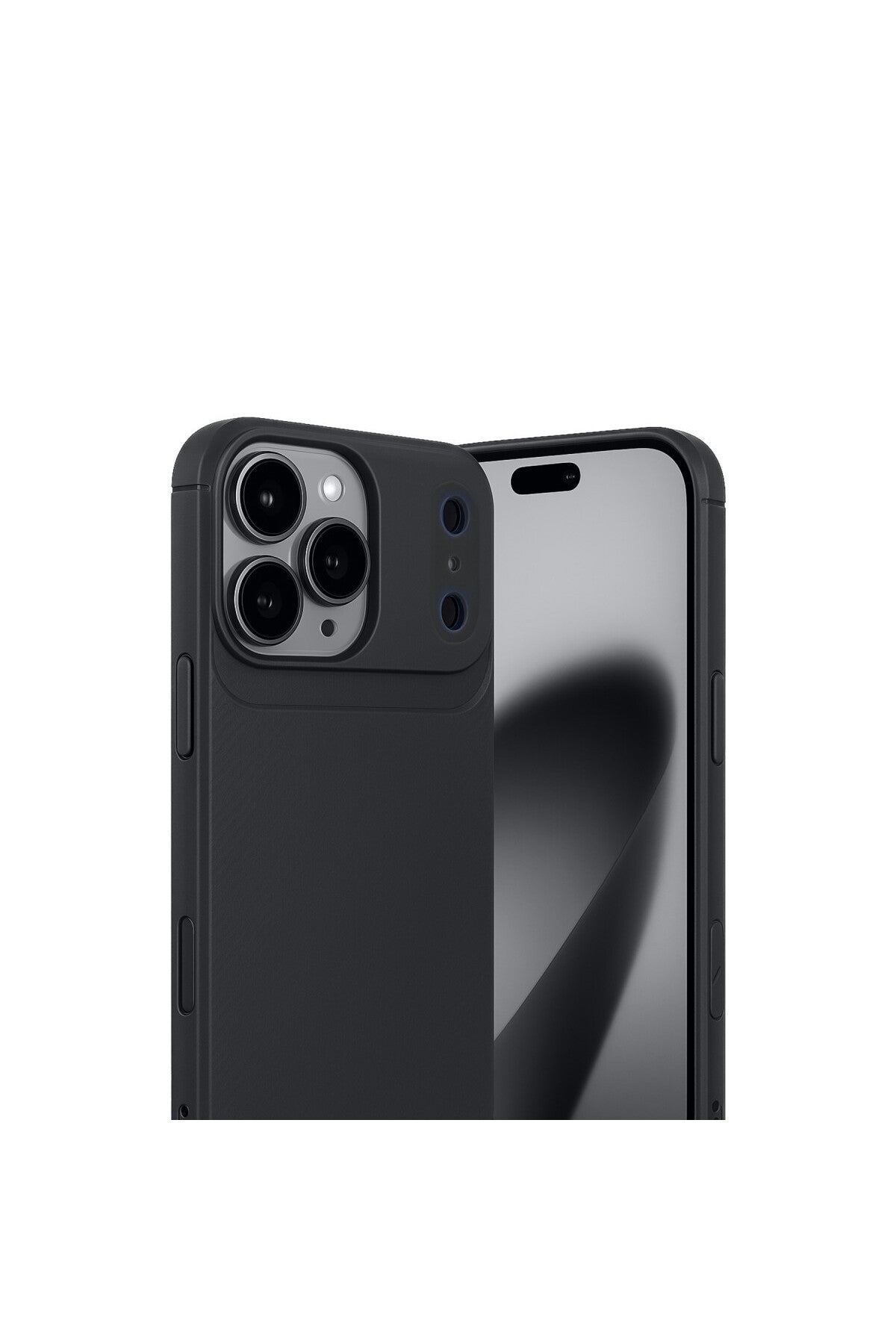 Apple iPhone 17 Pro Max Uyumlu Auto Focus Karbon Kapak - Siyah