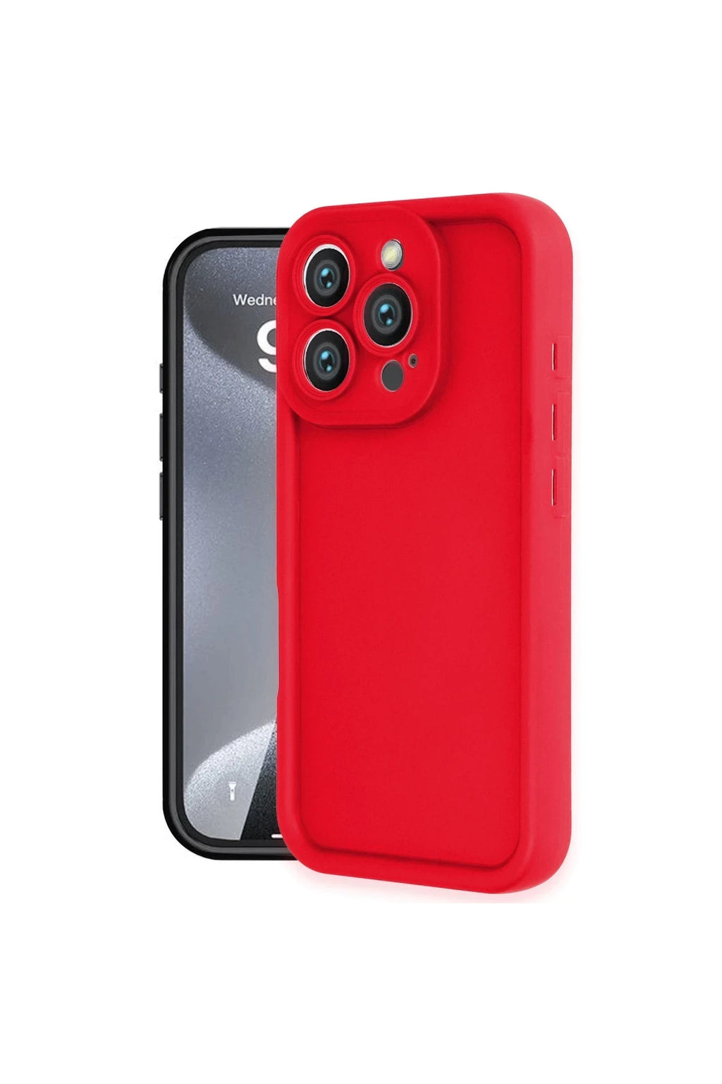 Apple iPhone 16 Pro Uyumlu Kılıf Viera Silikon - Kırmızı