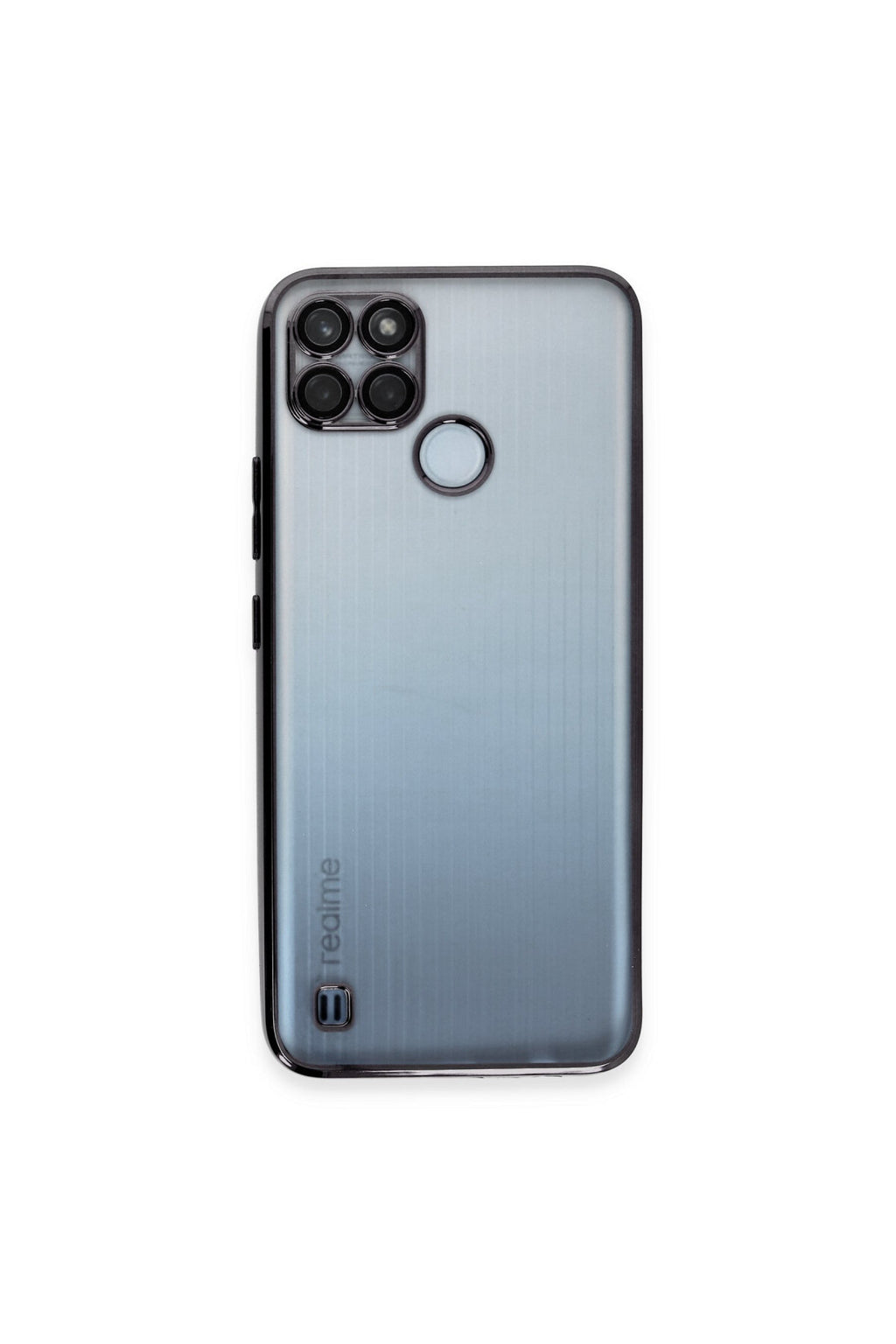 Realme C25Y Uyumlu Kılıf Lensli Silikon - Siyah