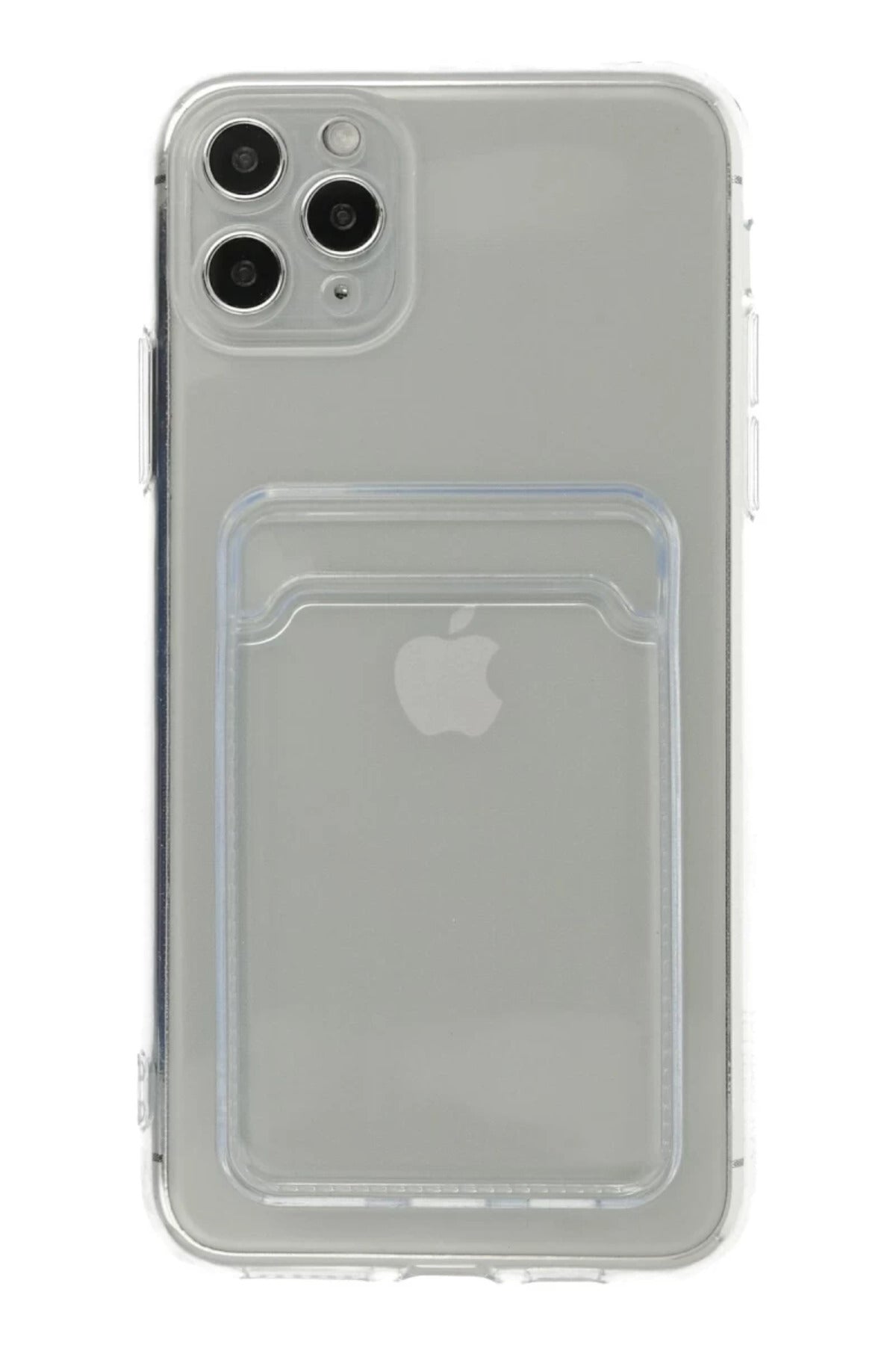 Apple iPhone 11 Pro Max Uyumlu Kılıf Kart Şeffaf Silikon - Şeffaf
