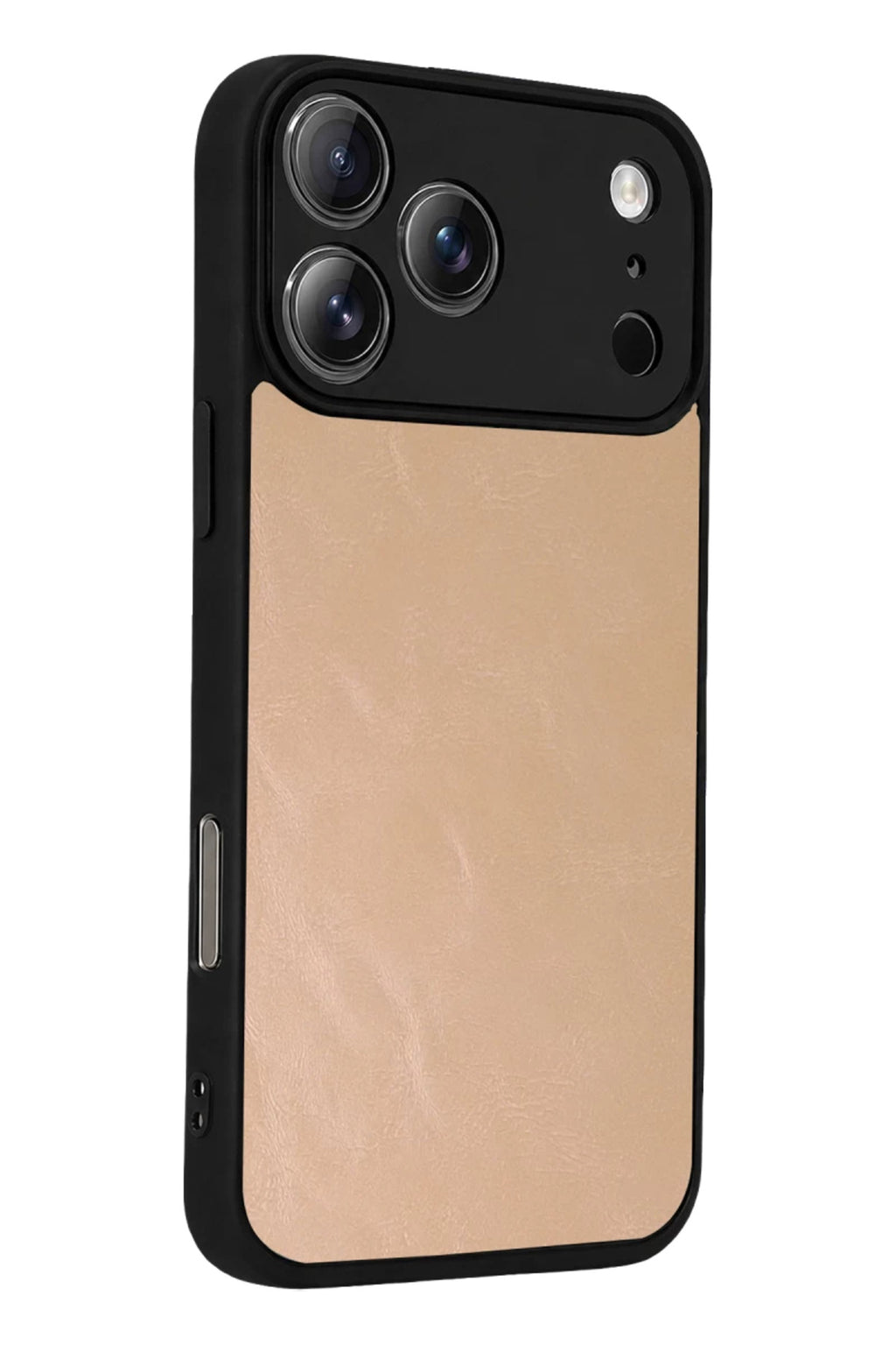 Apple iPhone 17 Pro Max Uyumlu Aras Deri Kapak - Pudra