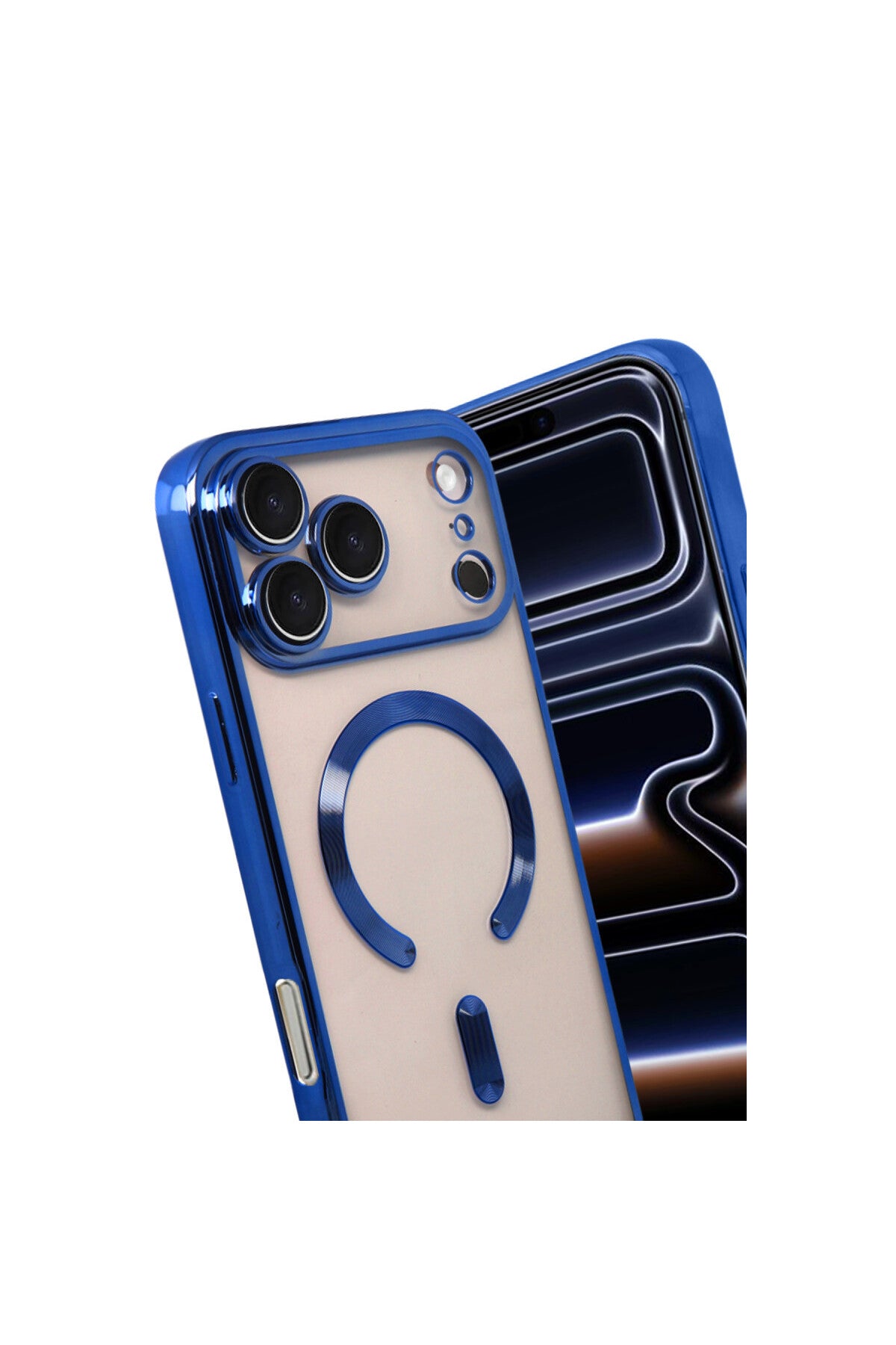 Apple iPhone 17 Pro Uyumlu Kross Magneticsafe Kapak - Lacivert