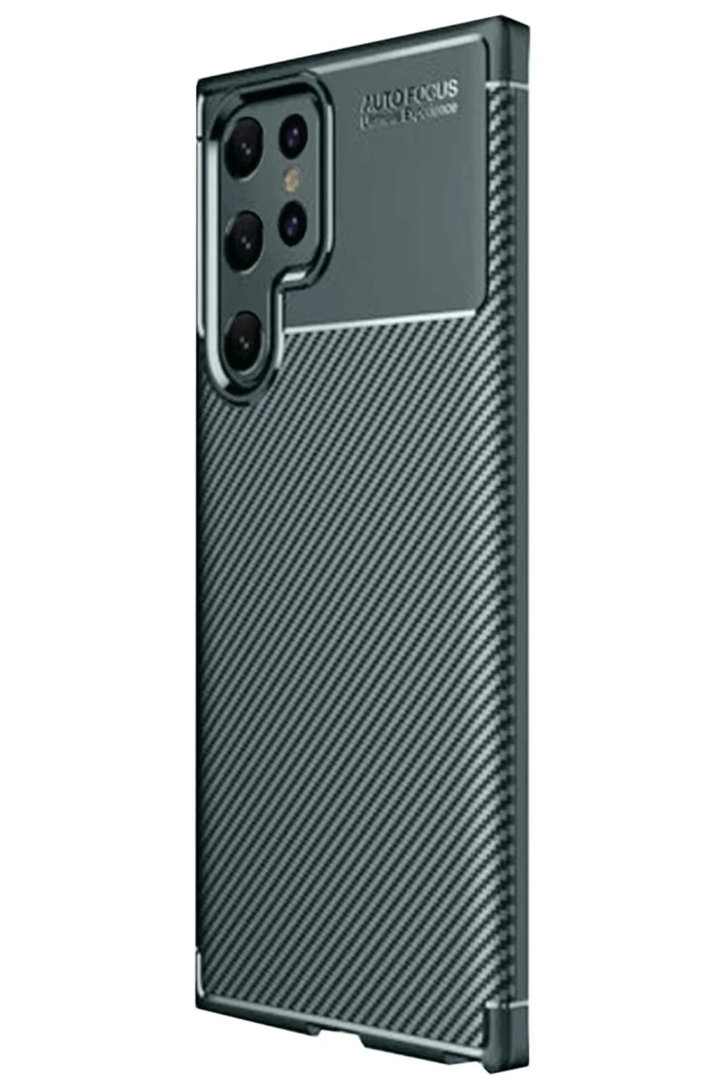 Samsung Galaxy S25 Ultra Uyumlu Kılıf Auto Focus Karbon Kapak - Koyu Yeşil