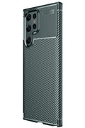 Samsung Galaxy S25 Ultra Uyumlu Kılıf Auto Focus Karbon Kapak - Koyu Yeşil