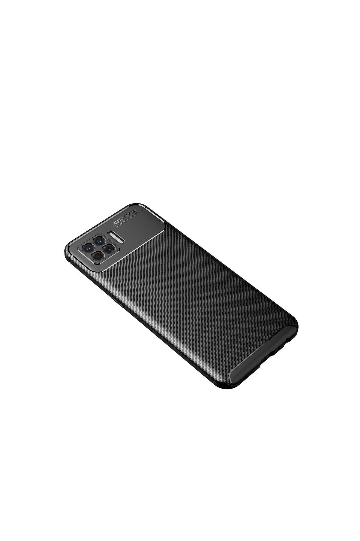 Oppo A73 Uyumlu Kılıf Auto Focus Karbon Kapak - Siyah