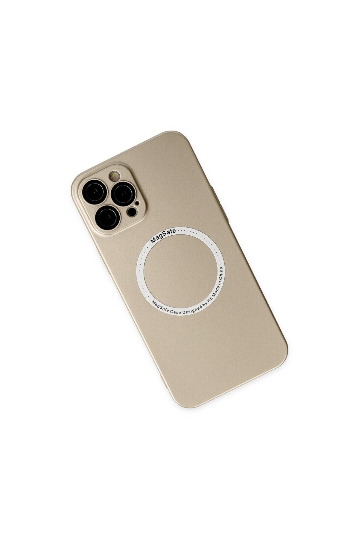 Apple iPhone 12 Pro Uyumlu Kılıf Jack Magneticsafe Lens Silikon - Gold
