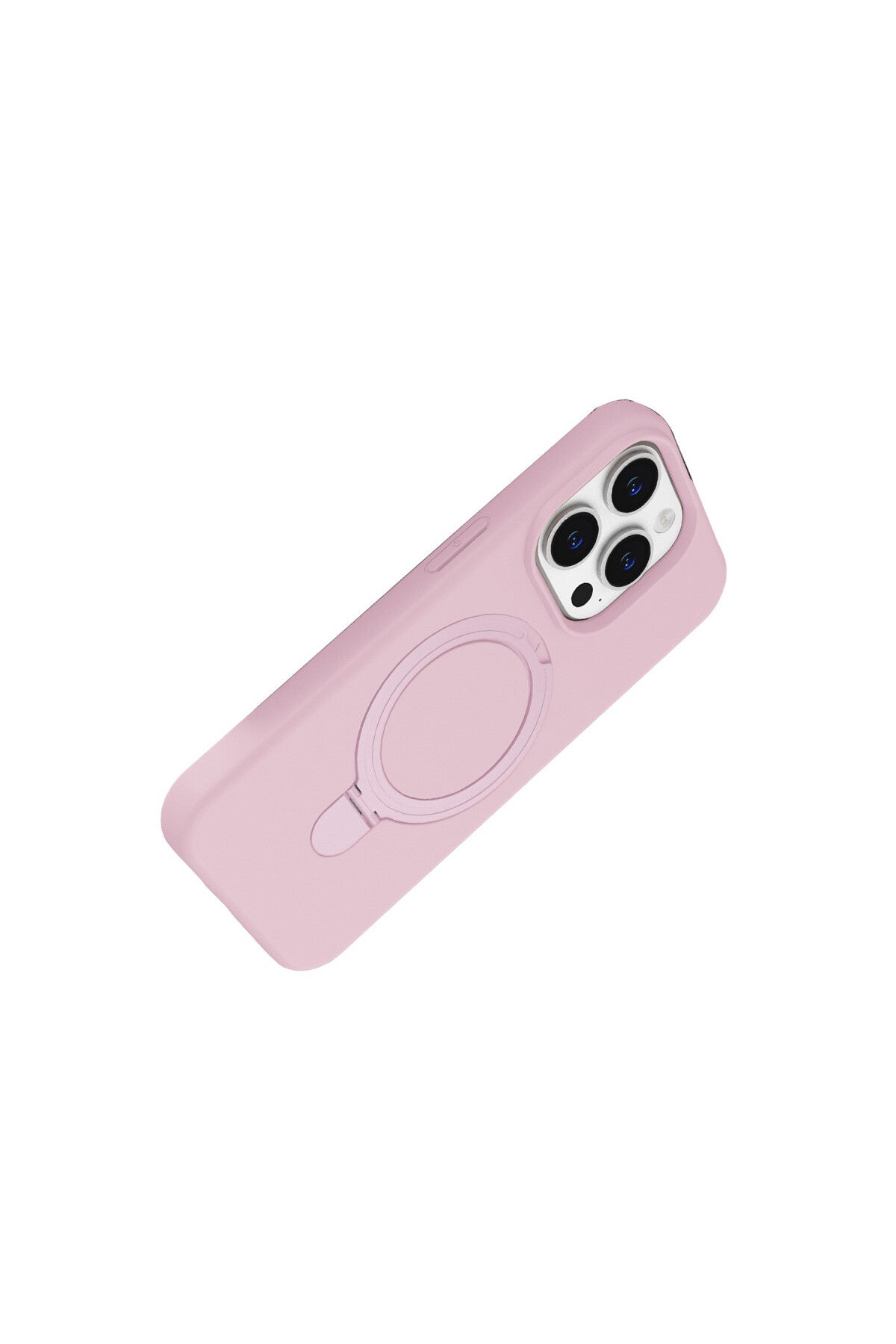 Apple iPhone 15 Pro Max Uyumlu Regal Magsafe Standlı Kapak - Açık Pembe