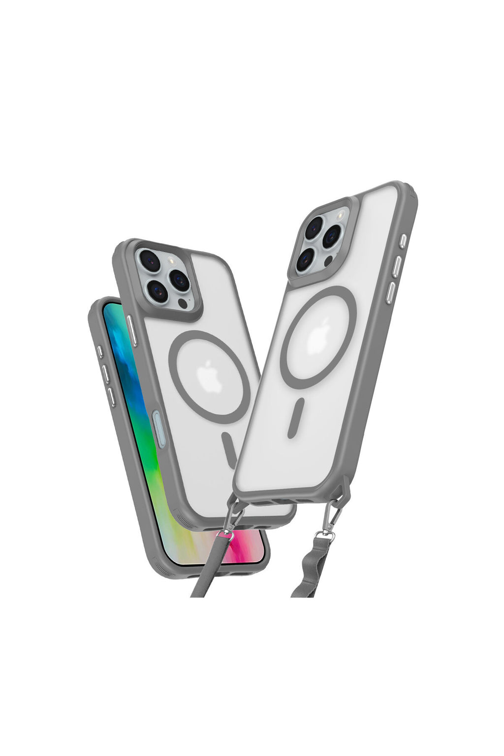 Apple iPhone 16 Pro Max Uyumlu Kılıf Enka Magsafe Silikon Kılıf - Titan Gri