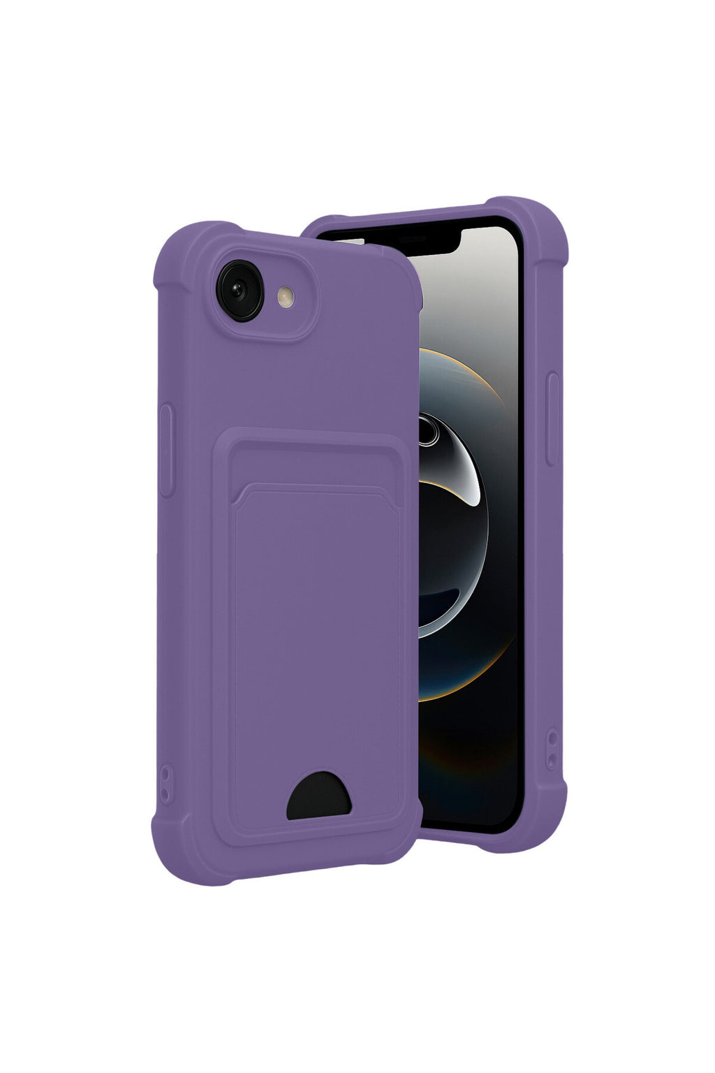 Apple iPhone 16E Uyumlu Kelvin Kartvizitli Silikon - Lila