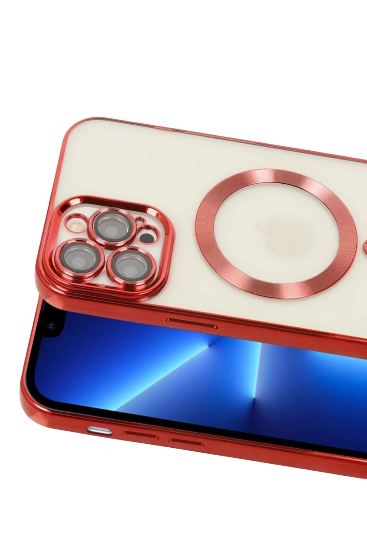 Apple iPhone 13 Pro Uyumlu Kılıf Kross Magneticsafe Kapak - Kırmızı