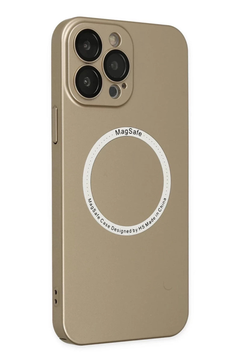 Apple iPhone 14 Pro Uyumlu Kılıf Jack Magneticsafe Lens Silikon - Gold