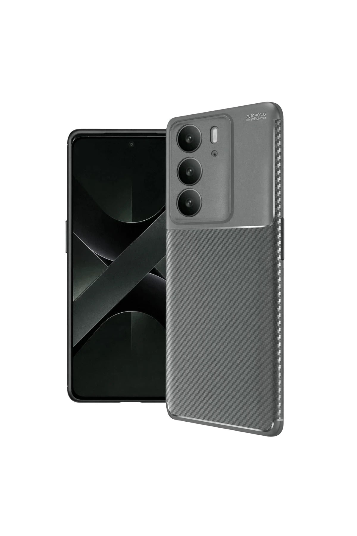 Realme C75 4G Uyumlu Auto Focus Karbon Kapak - Gri