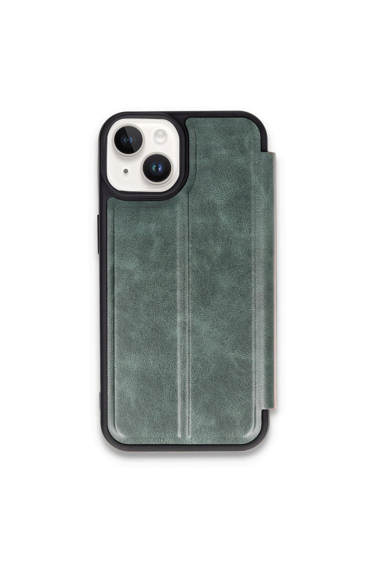Apple iPhone 14 Uyumlu Kılıf Flip Cover - Koyu Yeşil