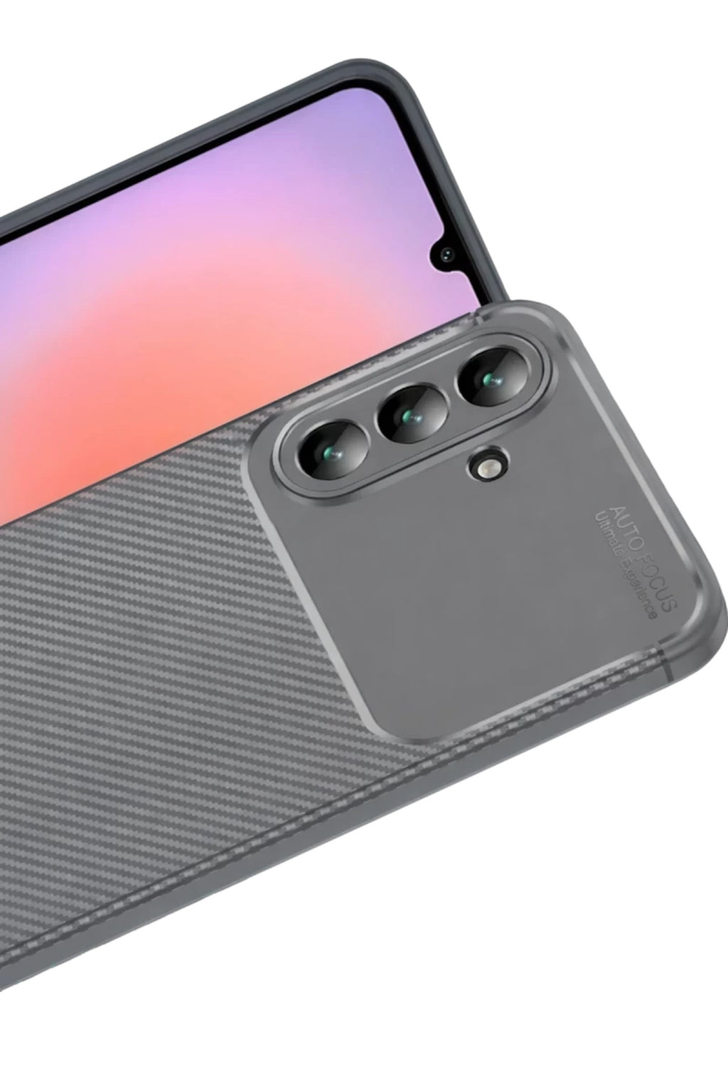 Samsung Galaxy A57 5G Uyumlu Auto Focus Karbon Kapak - Gri