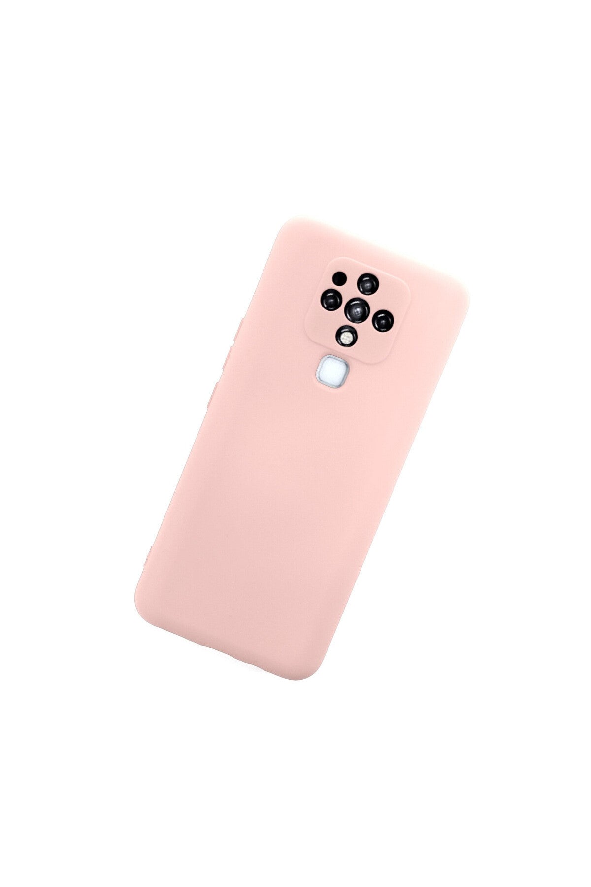 Tecno Camon 16 Uyumlu Kılıf Nano içi Kadife Silikon - Pudra
