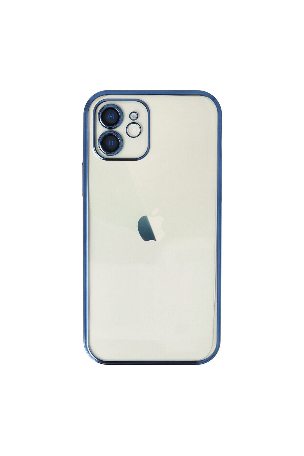 Apple iPhone 12 Uyumlu Kılıf Lensli Silikon - Lacivert