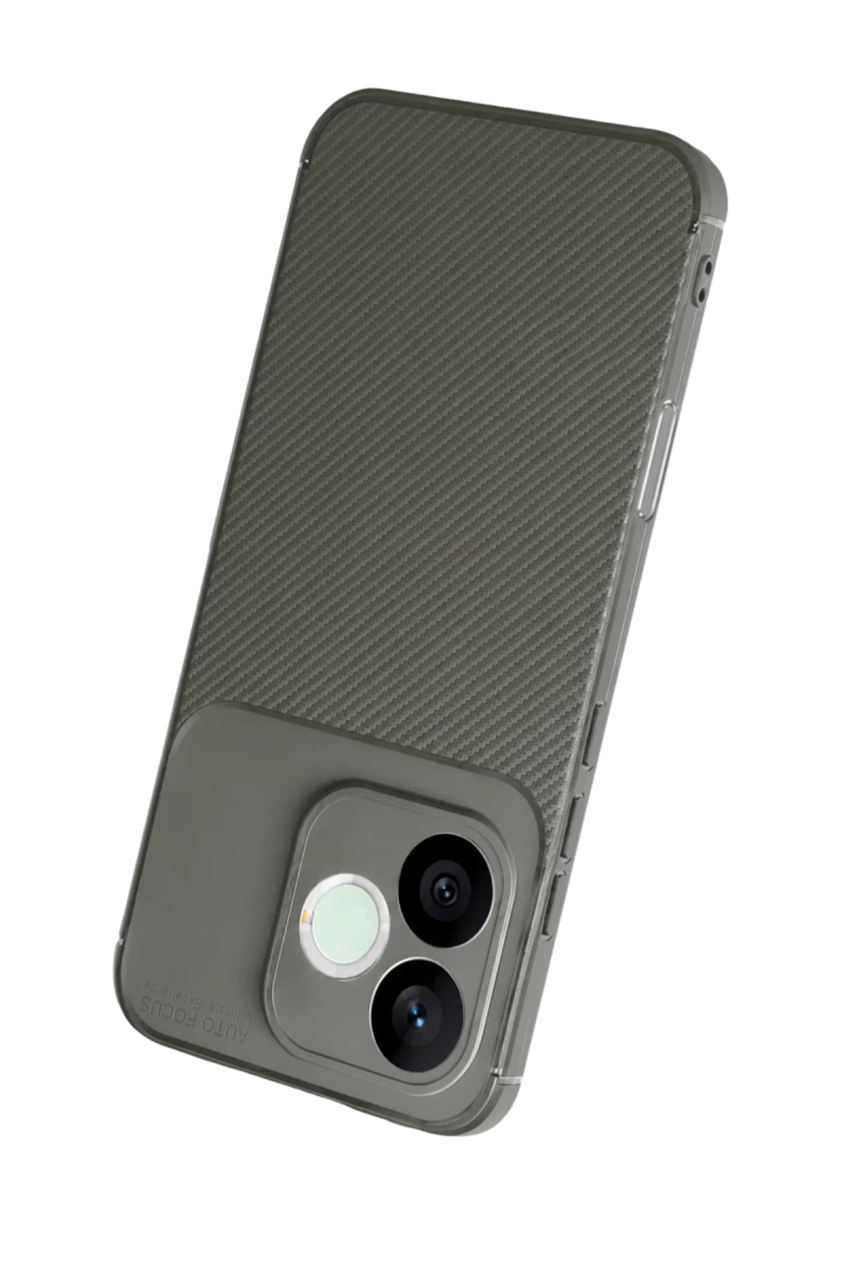 Huawei Honor 600 Lite Uyumlu Auto Focus Karbon Kapak - Gri