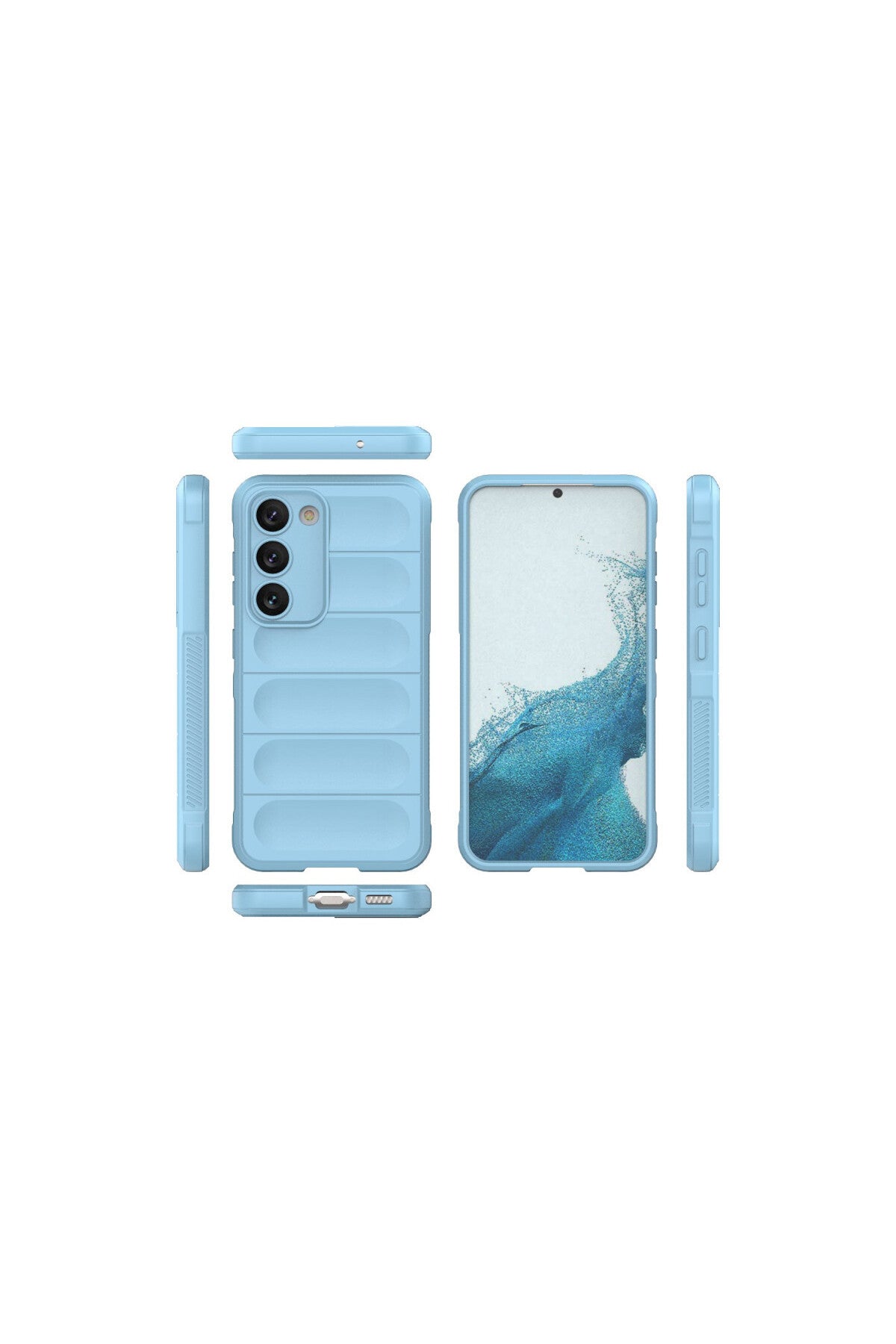 Samsung Galaxy S23 Plus Uyumlu Kılıf Optimum Silikon - Sky Blue