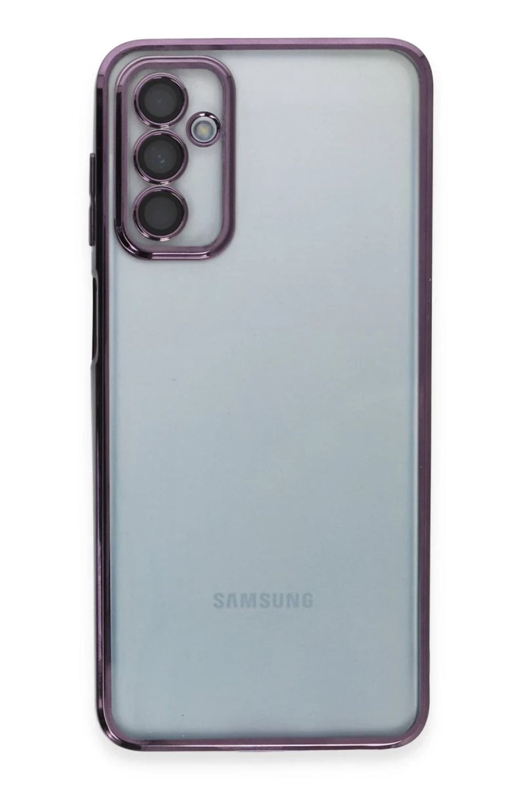 Samsung Galaxy M23 Uyumlu Kılıf Lensli Silikon - Mor