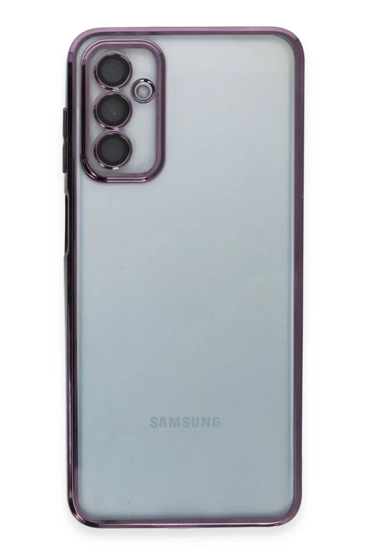 Samsung Galaxy M23 Uyumlu Kılıf Lensli Silikon - Mor