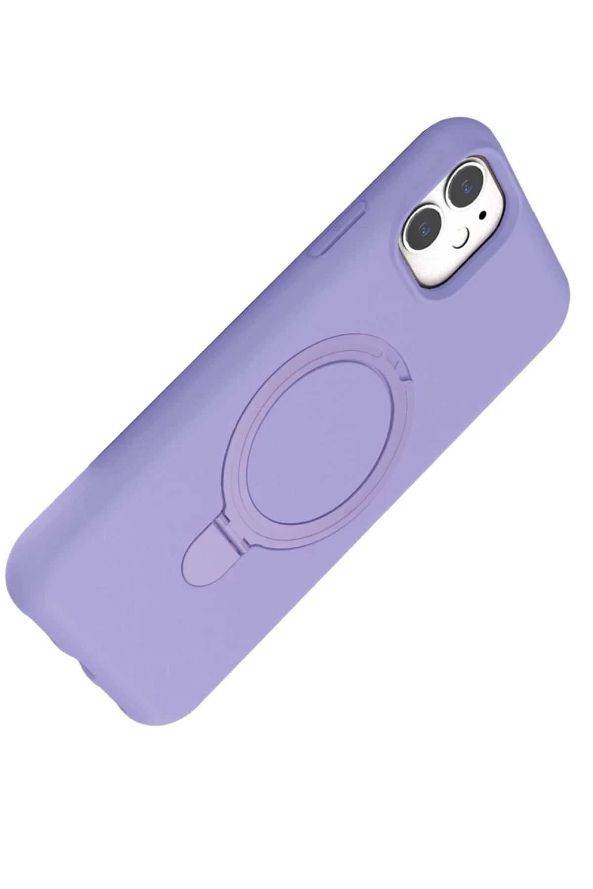Apple iPhone 11 Uyumlu Regal Magsafe Standlı Kapak - Lila
