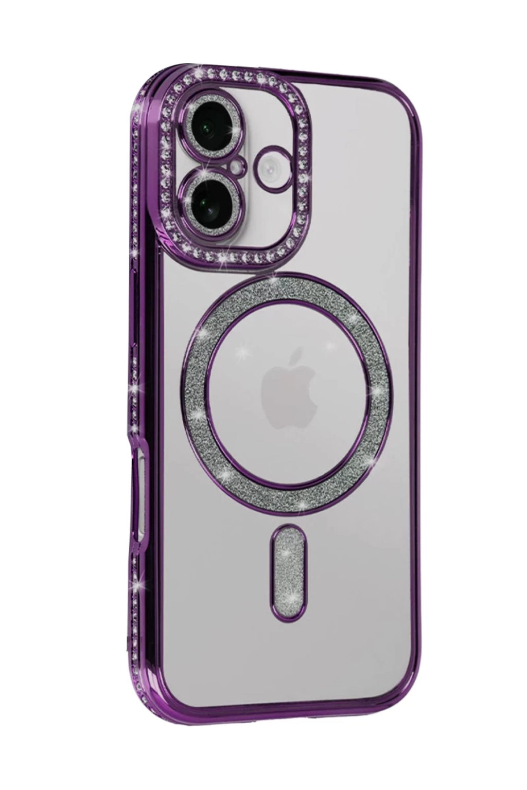 Apple iPhone 17 Uyumlu Joke Simli Magneticsafe Kılıf - Derin Mor