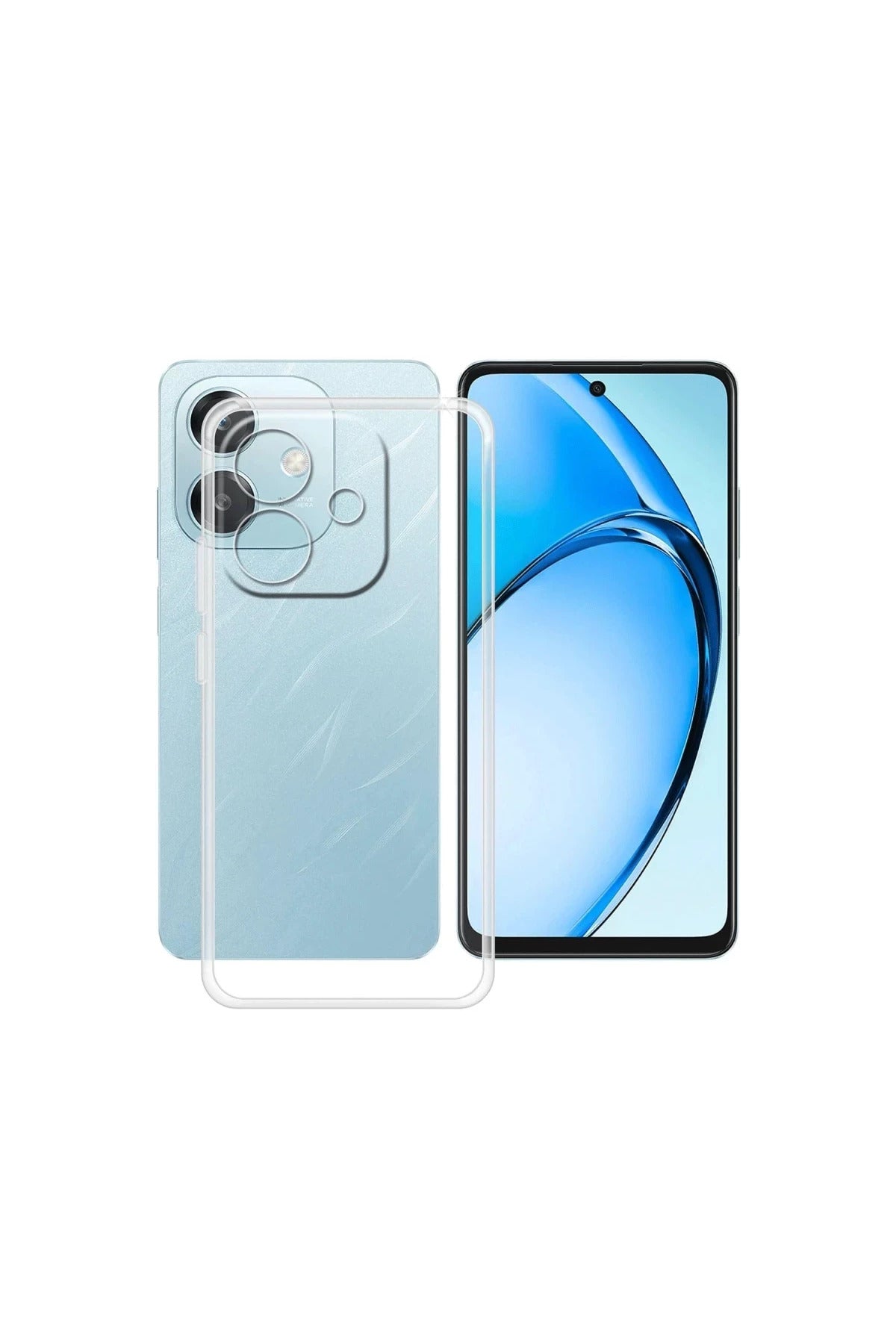Oppo A3 Uyumlu Kılıf Lüx Şeffaf Silikon