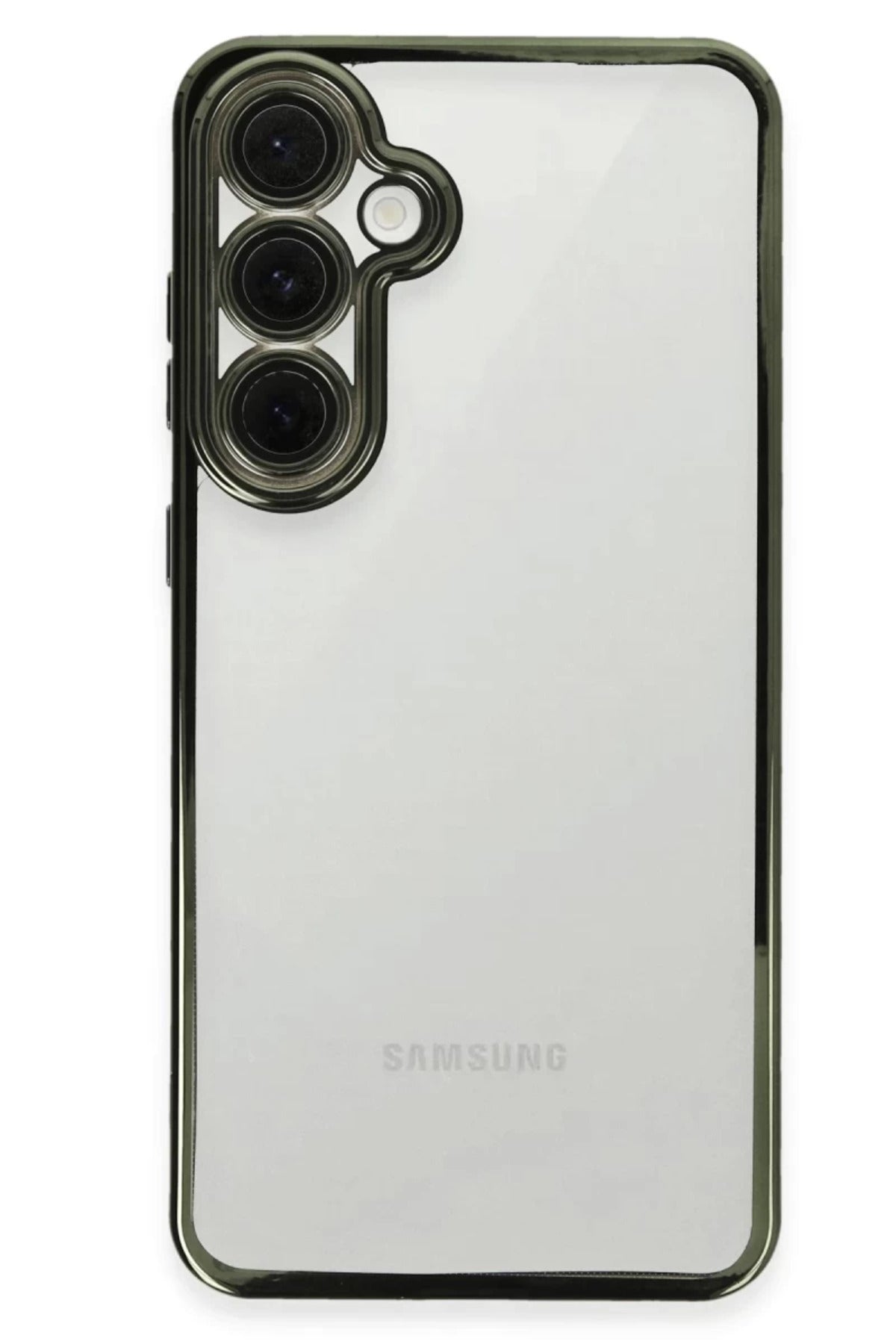Samsung Galaxy S24 FE Uyumlu Kılıf Lensli Silikon - Yeşil