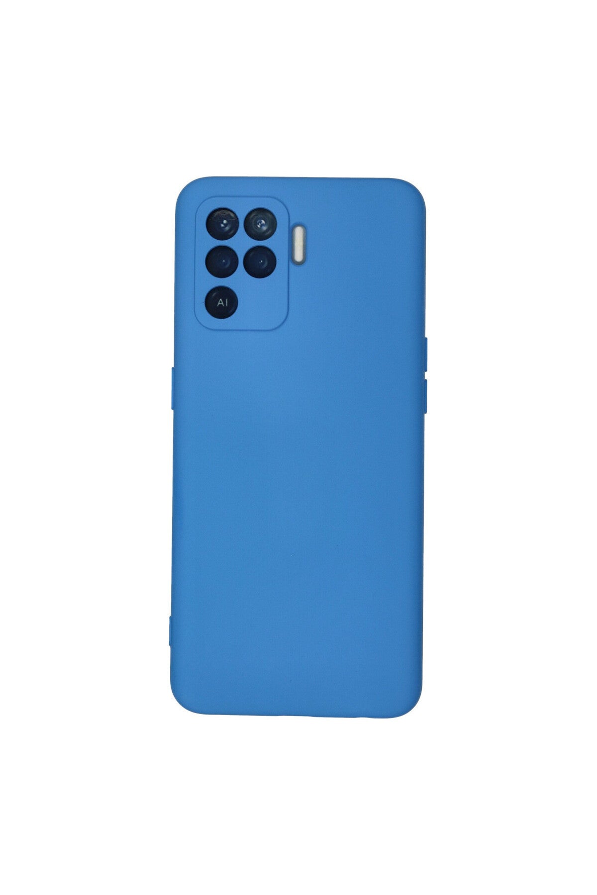 Oppo Reno 5 Lite Uyumlu Kılıf Nano içi Kadife Silikon - Mavi