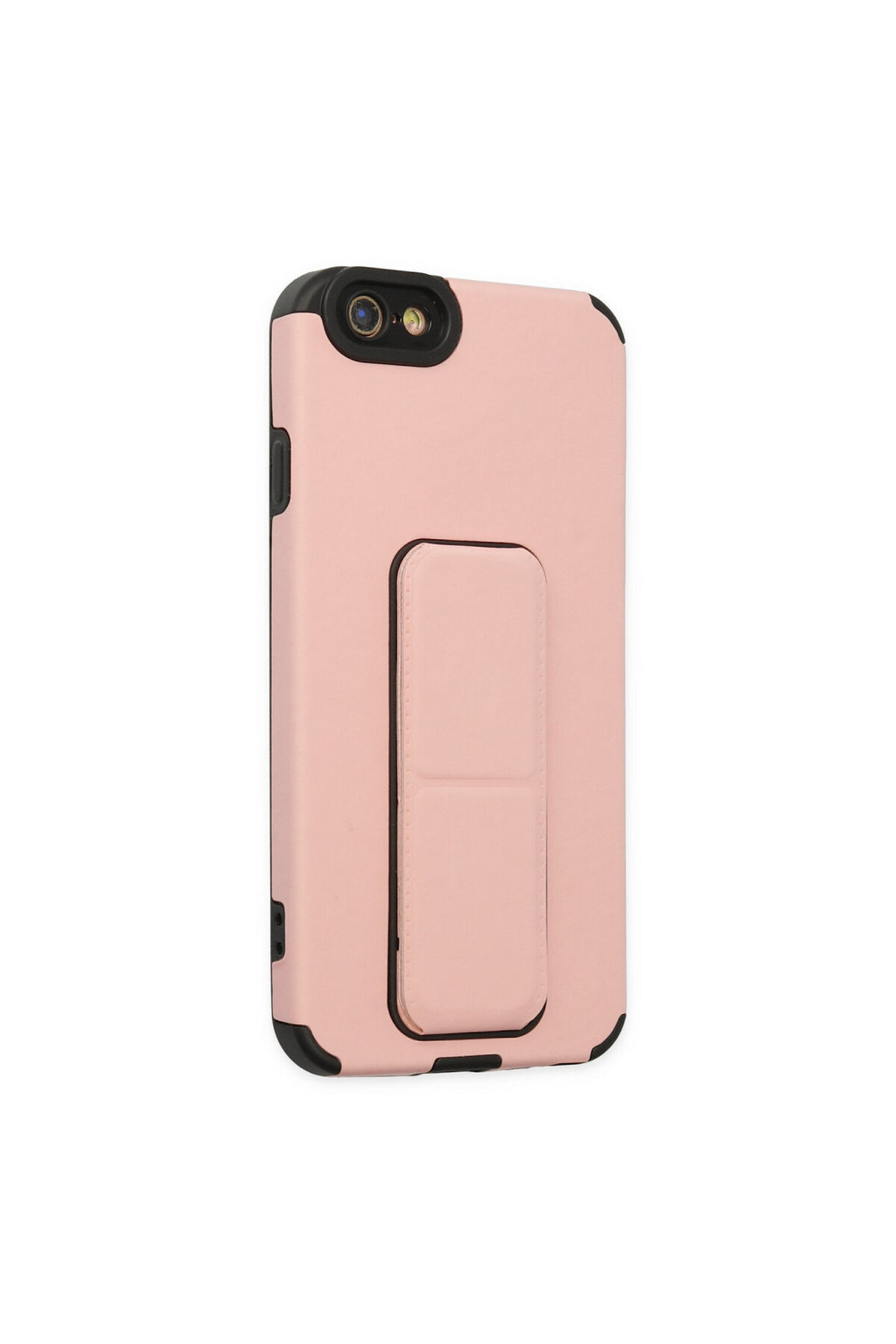 Apple iPhone 6 Uyumlu Kılıf Mega Standlı Silikon - Pudra