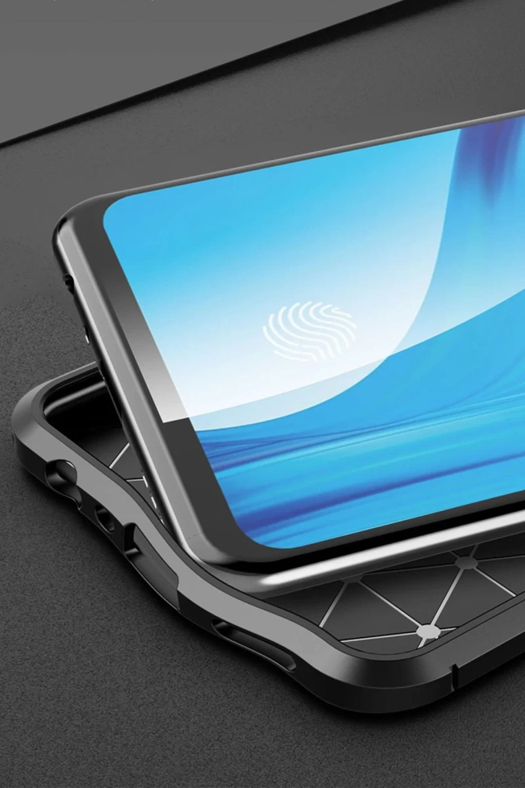 Oppo Reno 4 Lite Uyumlu Kılıf Auto Focus Kapak - Kırmızı